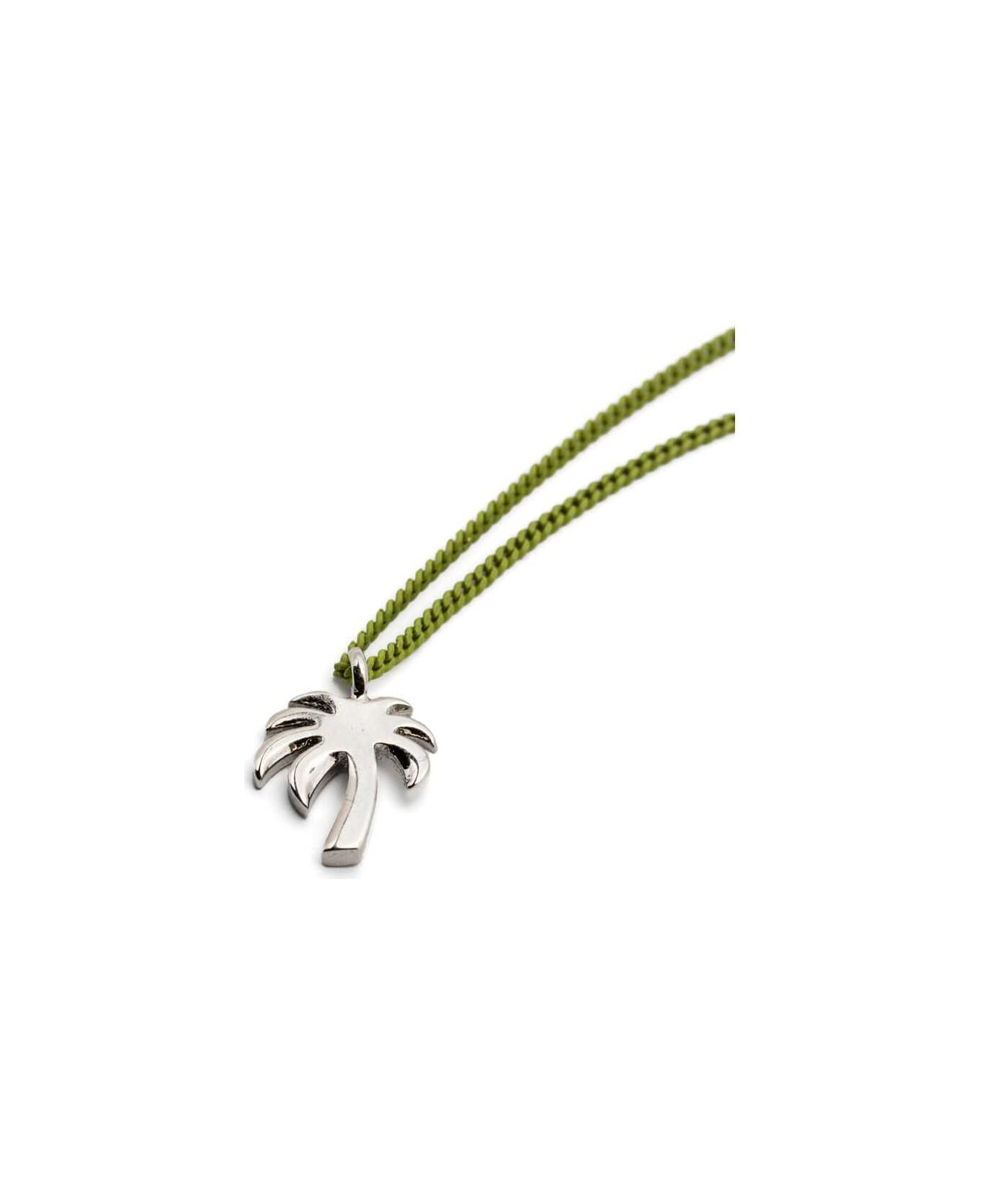 Palm Angels Necklace - GREEN/SILVER