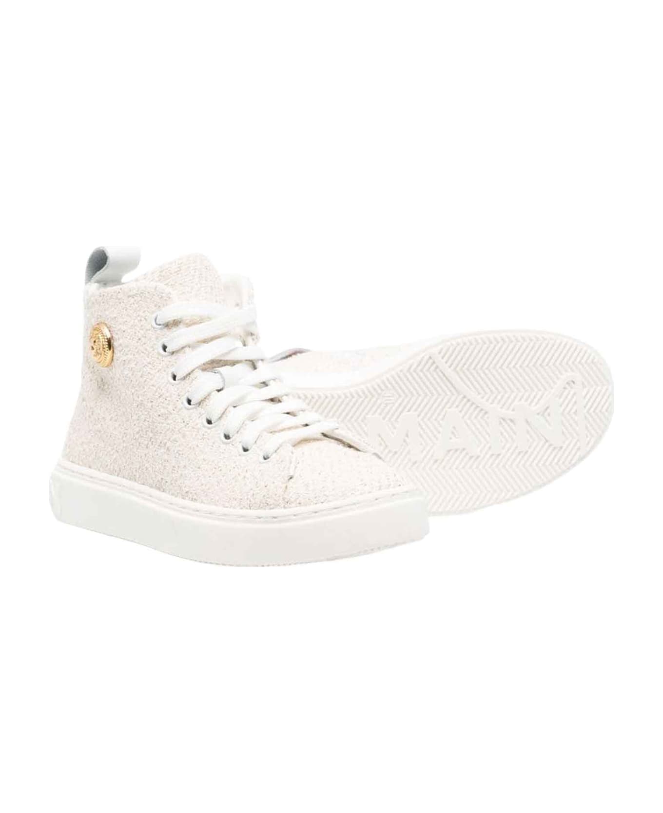 Balmain White Shoes For Girl - Bianco