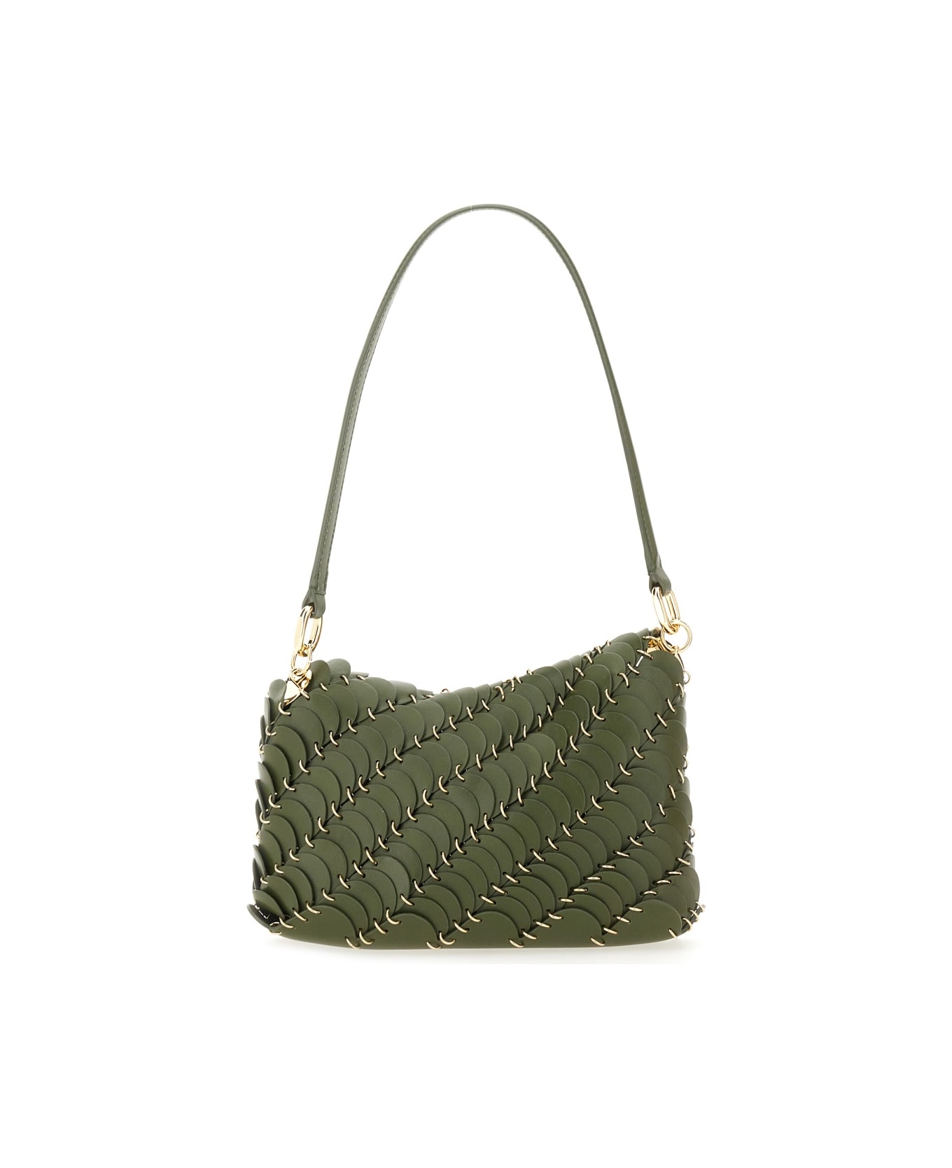 Paco Rabanne Leather Bag. - GREEN