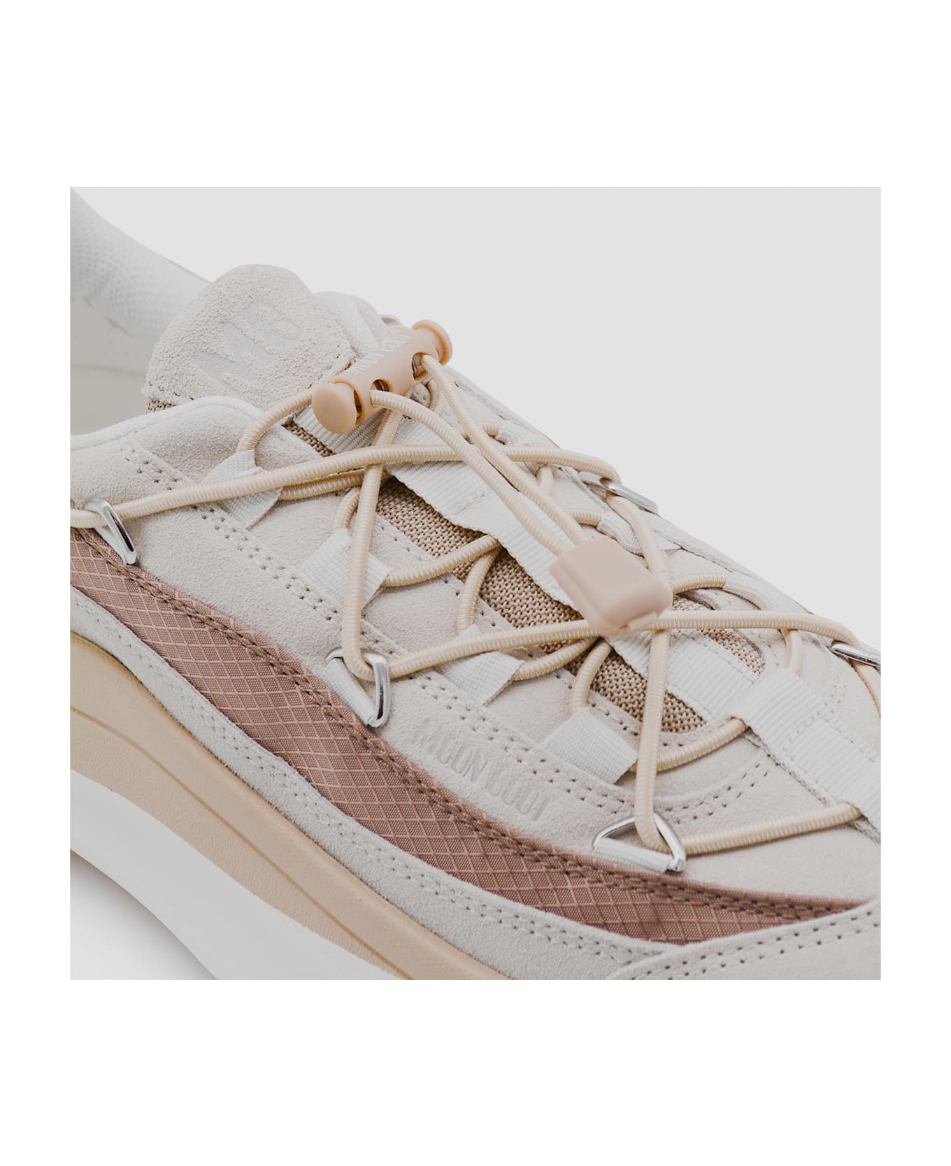 Moon Boot White And Beige Moon247 Xlace Sneakers - OFF-WHITE/TAUPE スニーカー