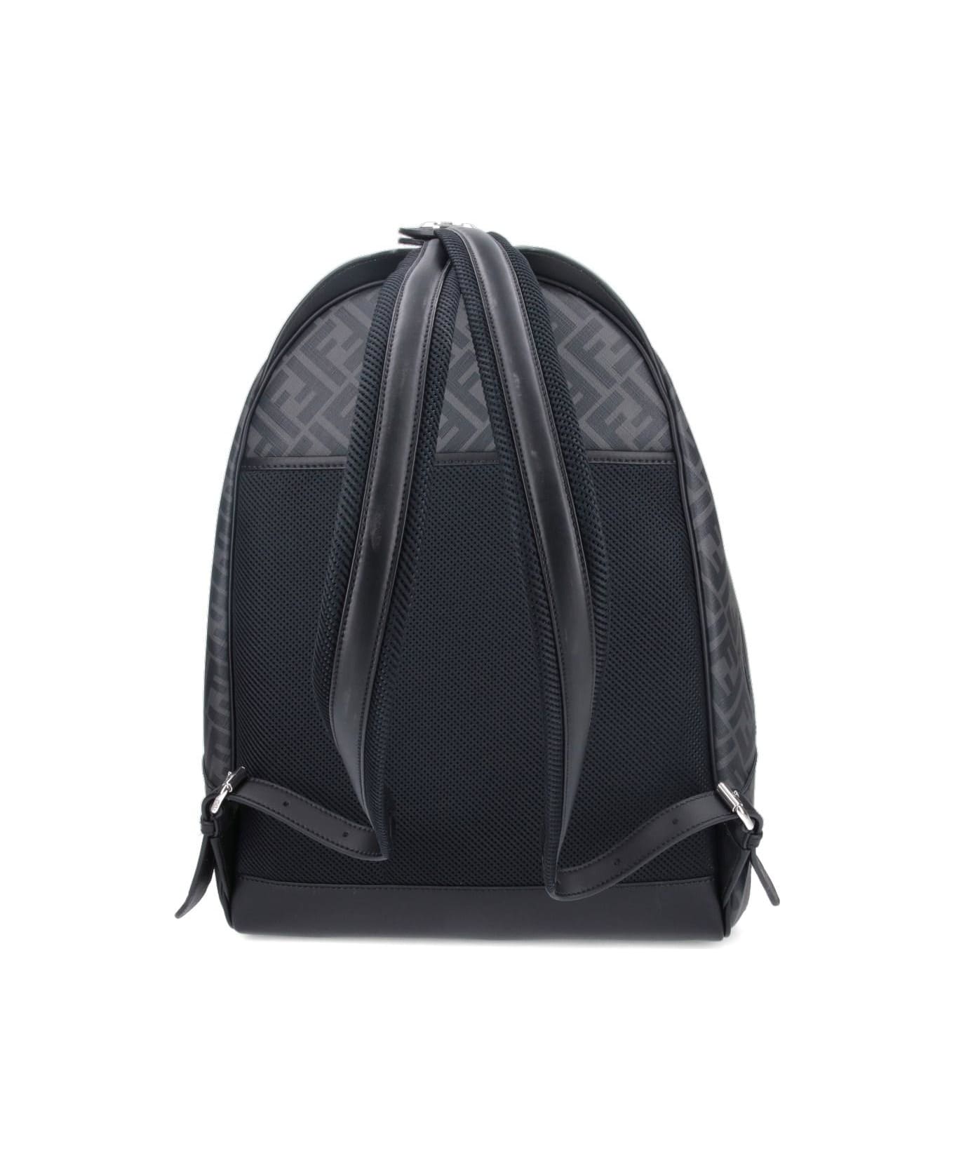 Fendi Medium Backpack With Nail Diagonal - Black