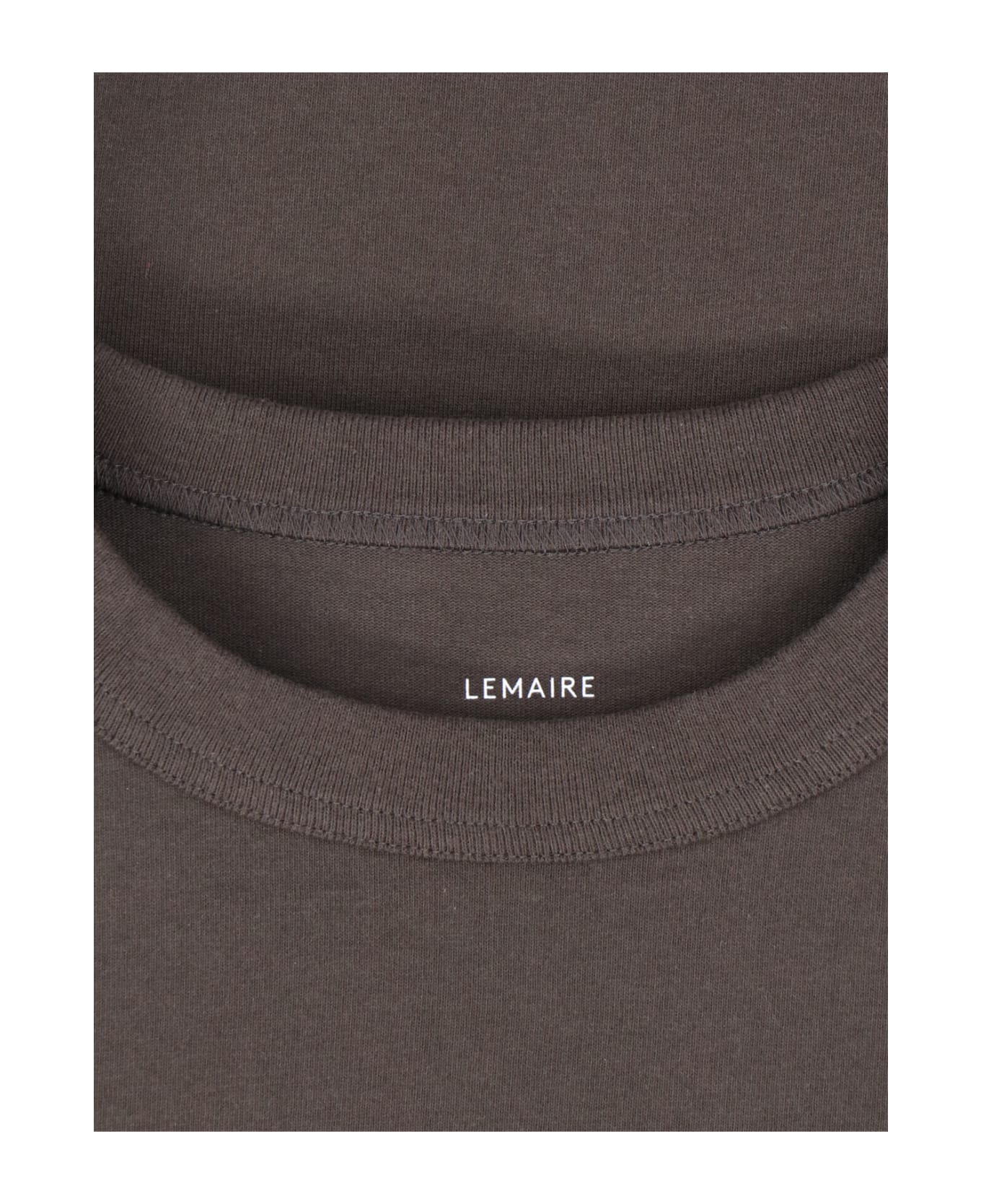 Lemaire Cropped T-shirt With Pocket - Brown シャツ