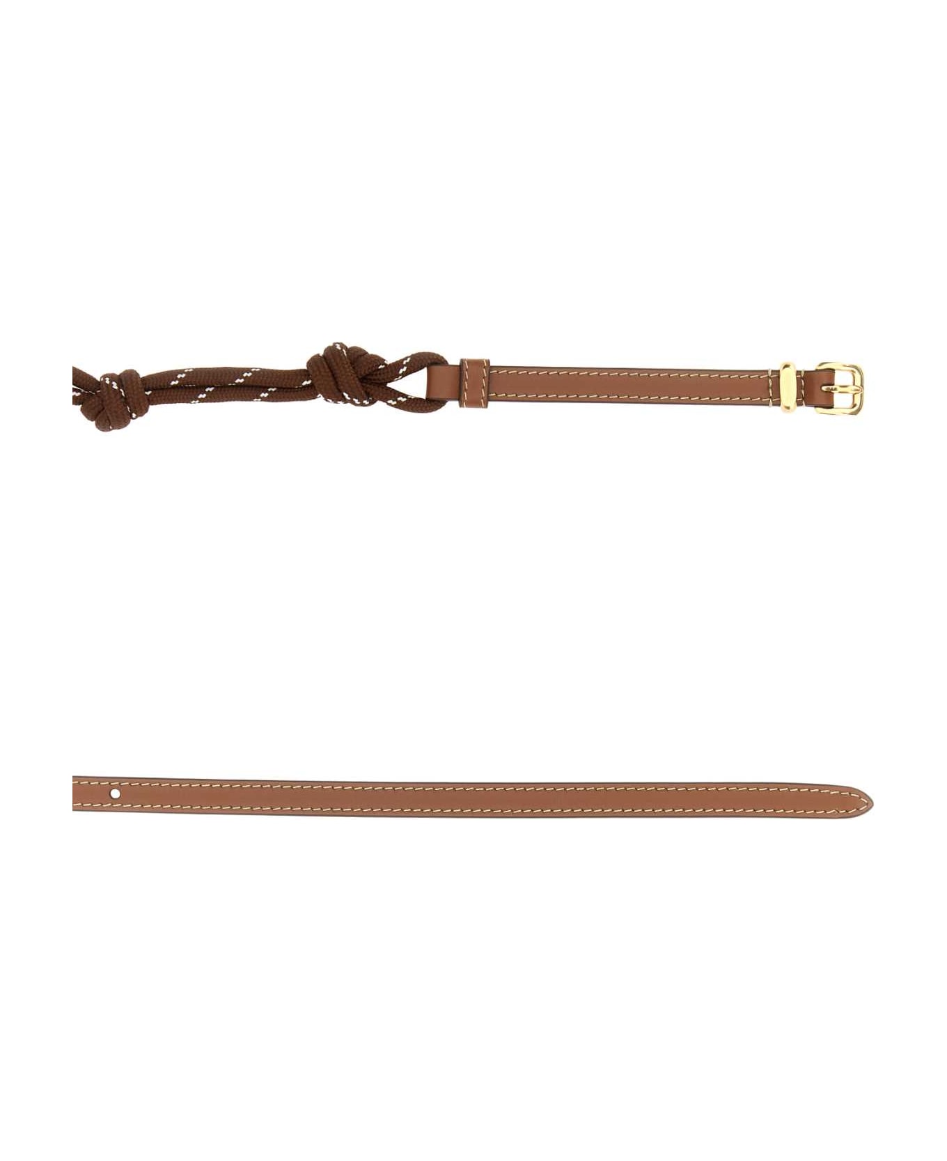 Miu Miu Brown Leather Belt - COGNACTABACCO