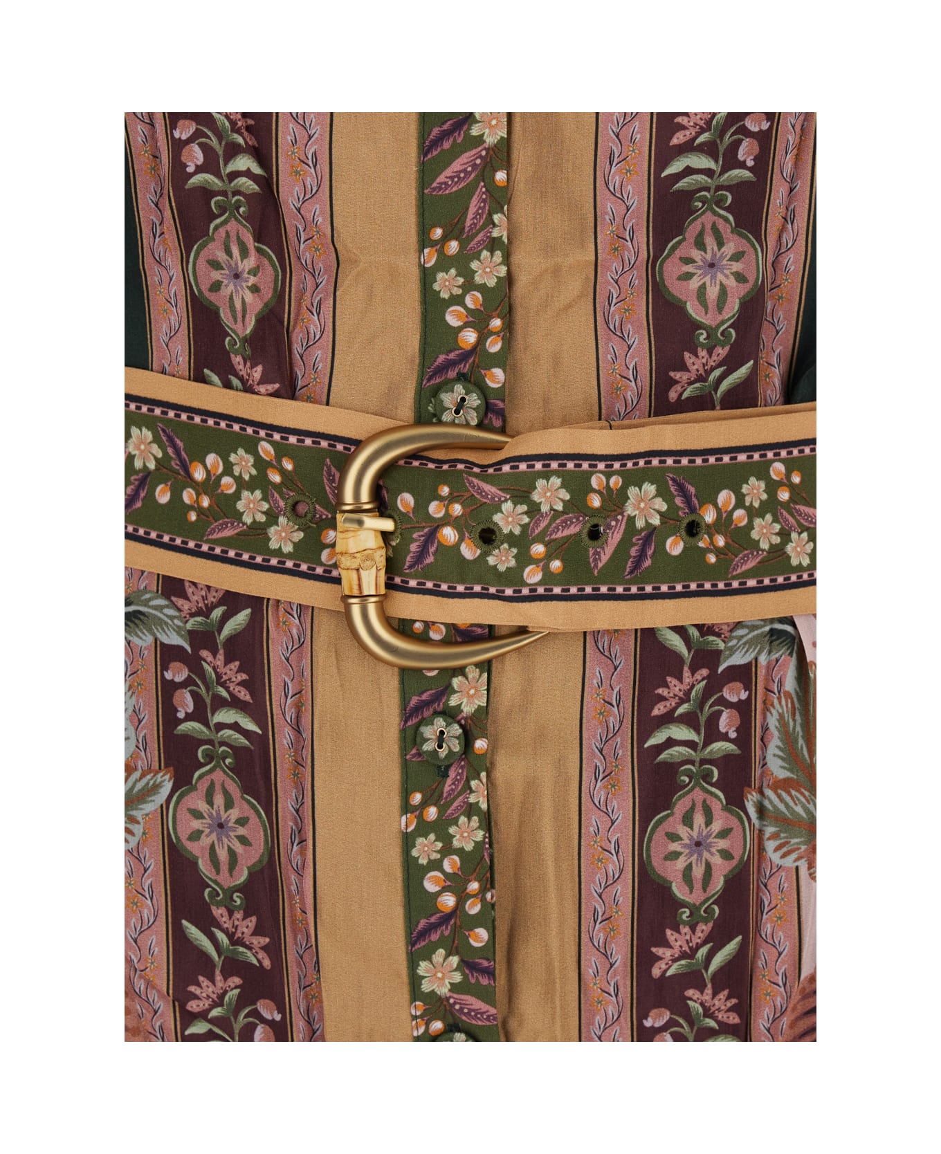 Farm Rio Flowering Garden Tree Green Mini Dress - Multicolor