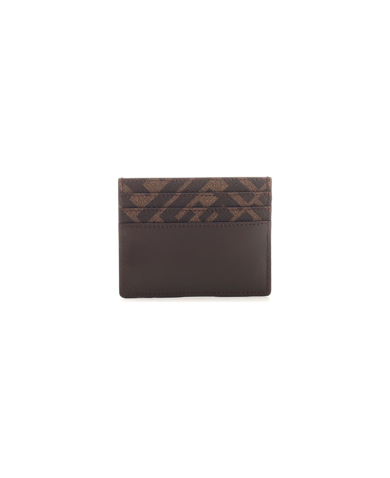 Fendi "diagonal" Card Holder - Brown