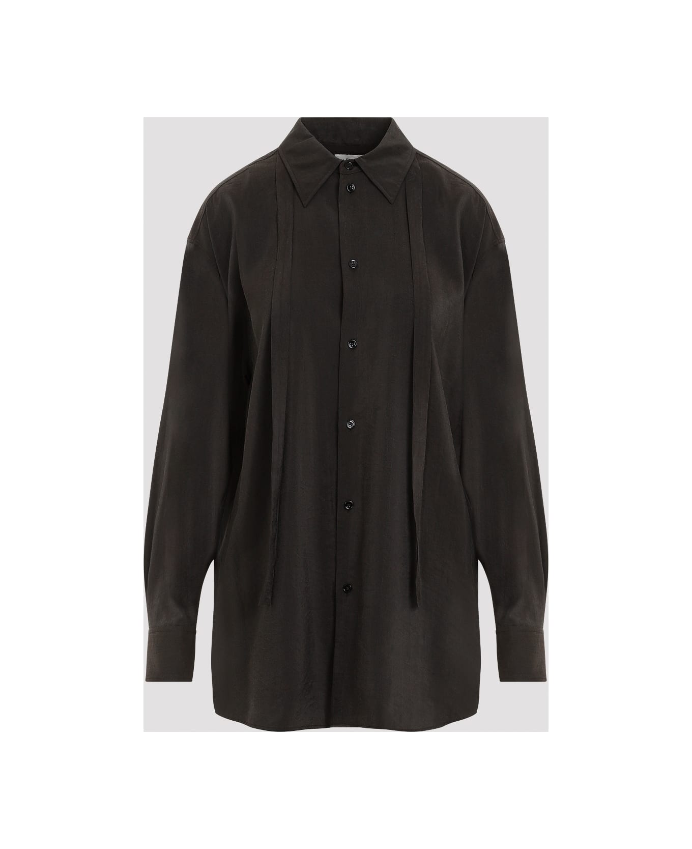 Lemaire Long Shirt With Tie - Dark Espresso シャツ