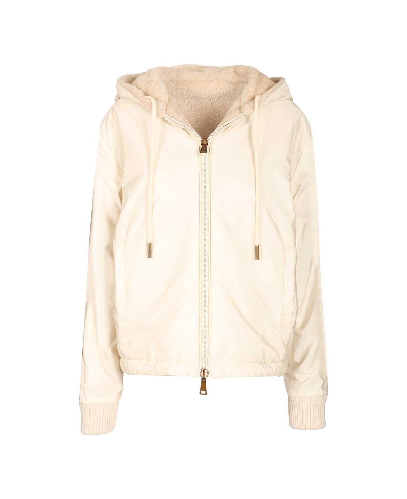 Moncler Reversible Padded Hoodie - WHITE