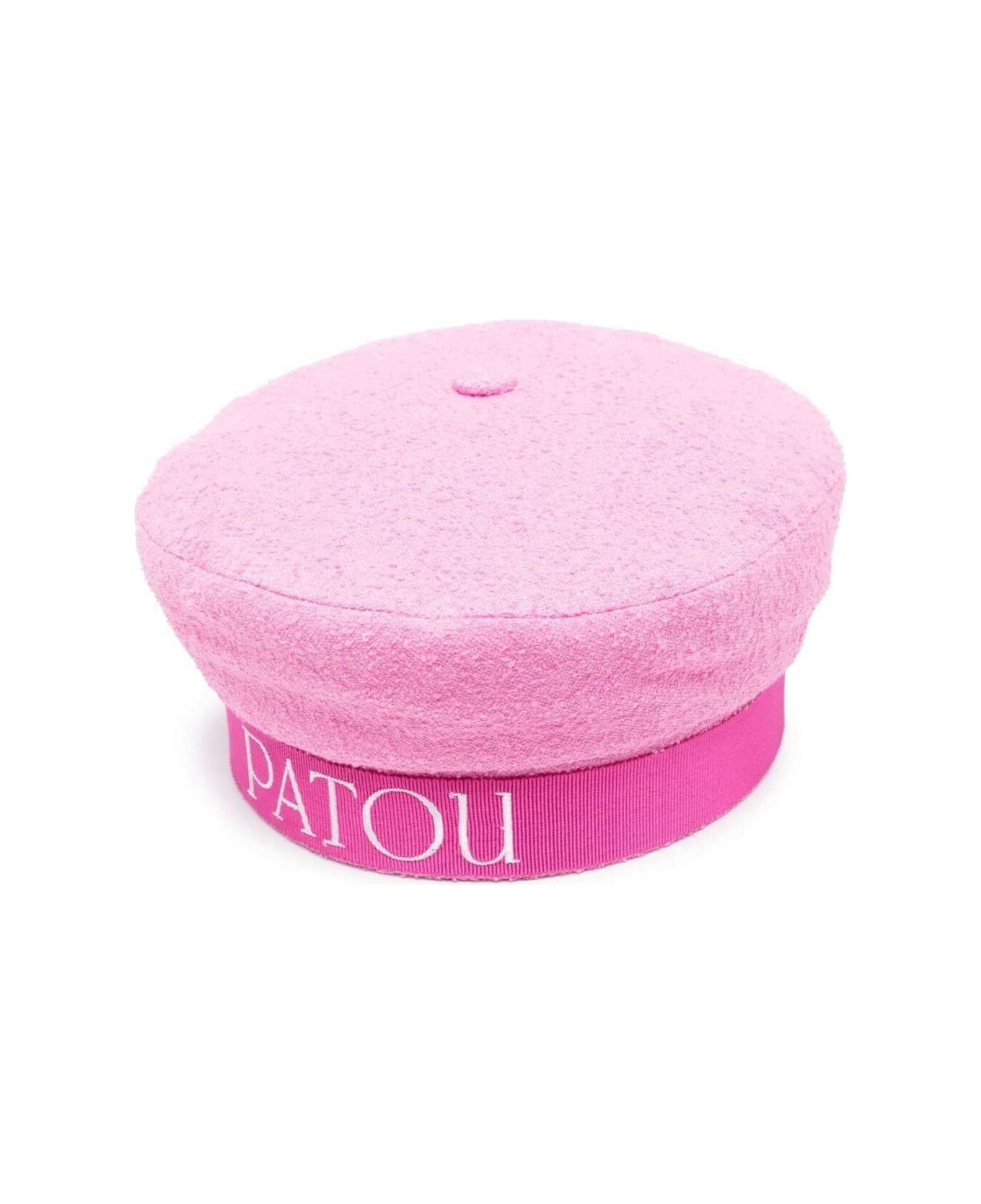 Patou Pink Sailor Hat With Logo Print In Cotton Blend Wonan - Pink