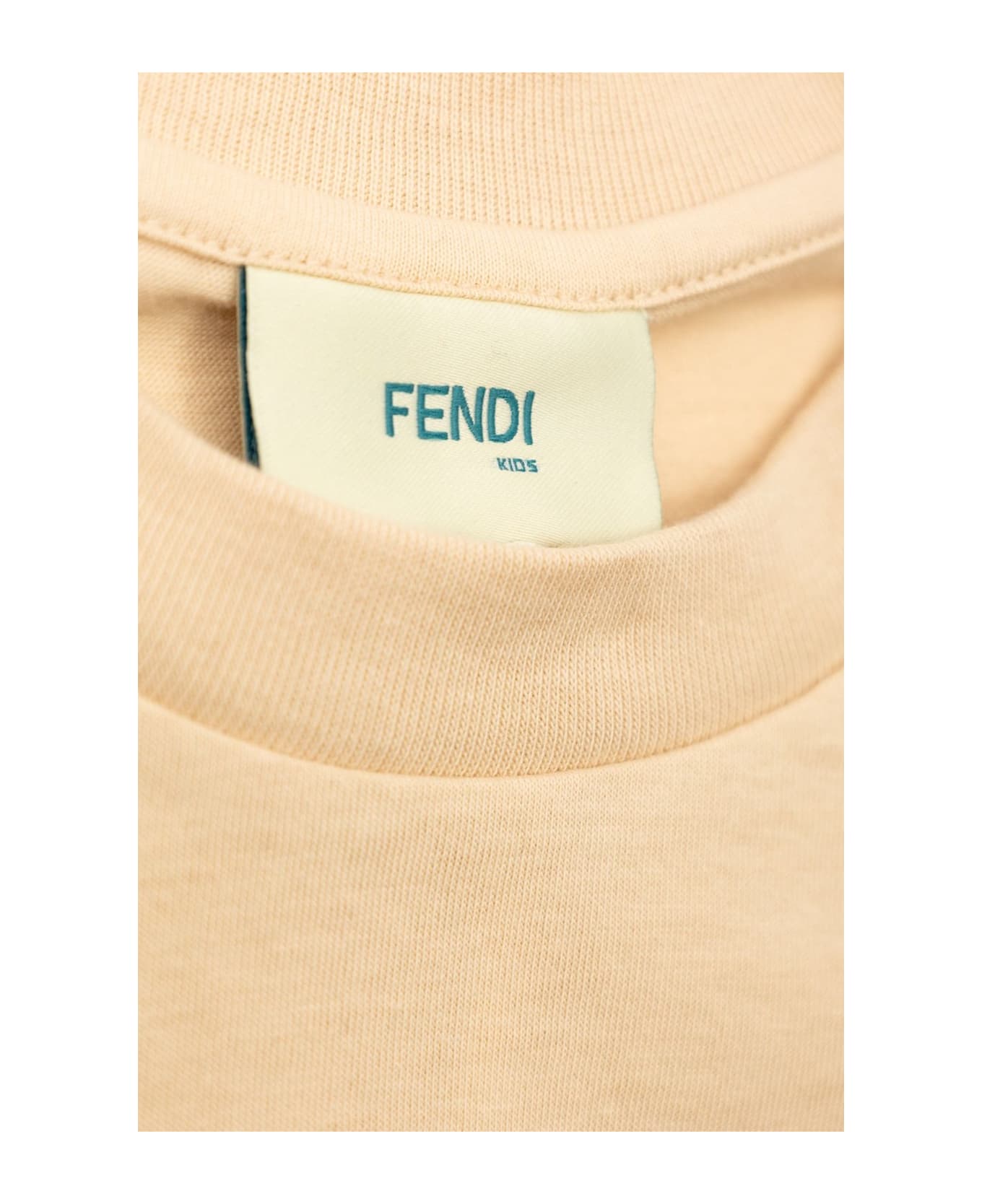 Fendi Logo Printed Crewneck T-shirt - Linen Tシャツ＆ポロシャツ