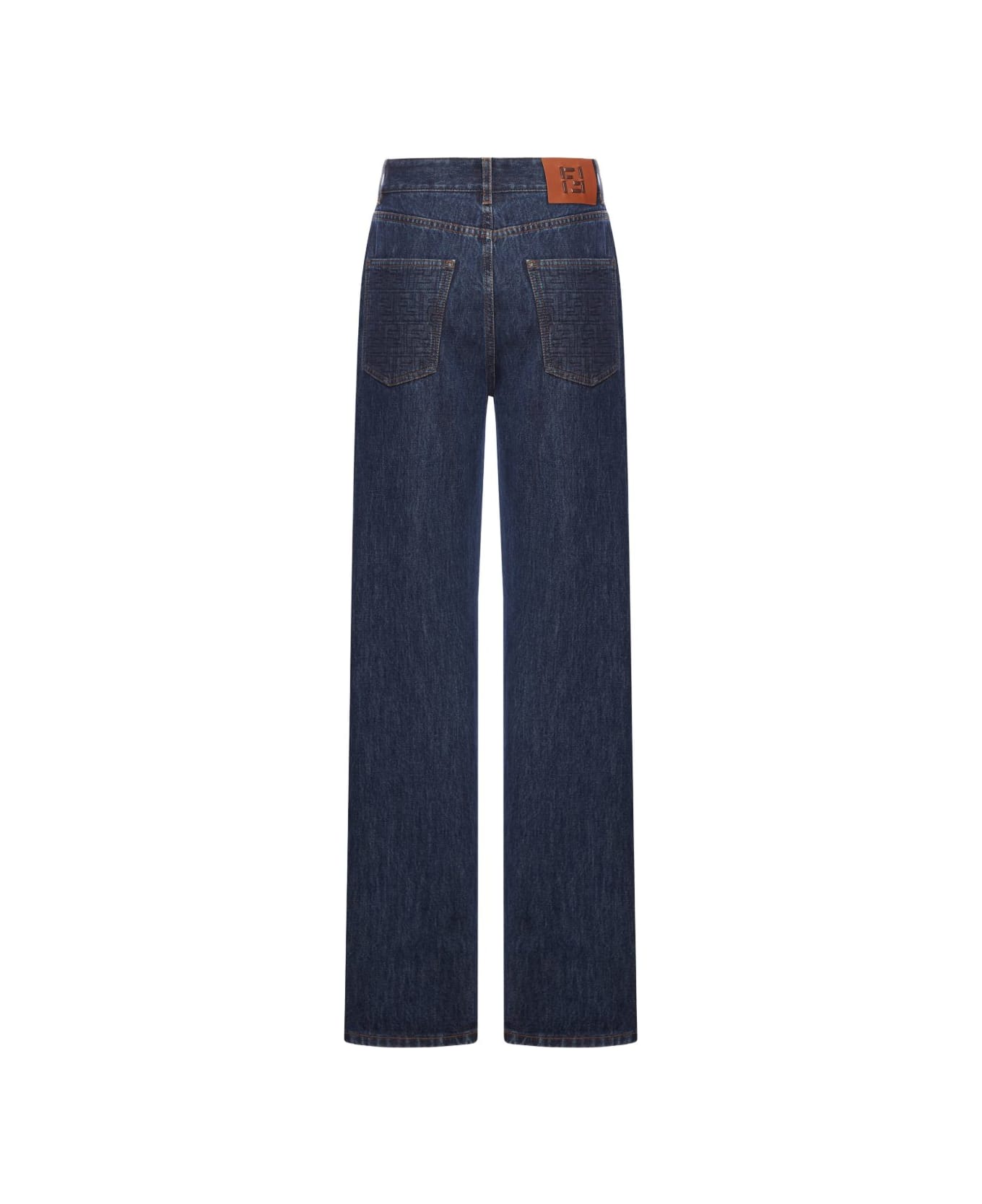 Fendi Denim Cotton Jeans - Blue