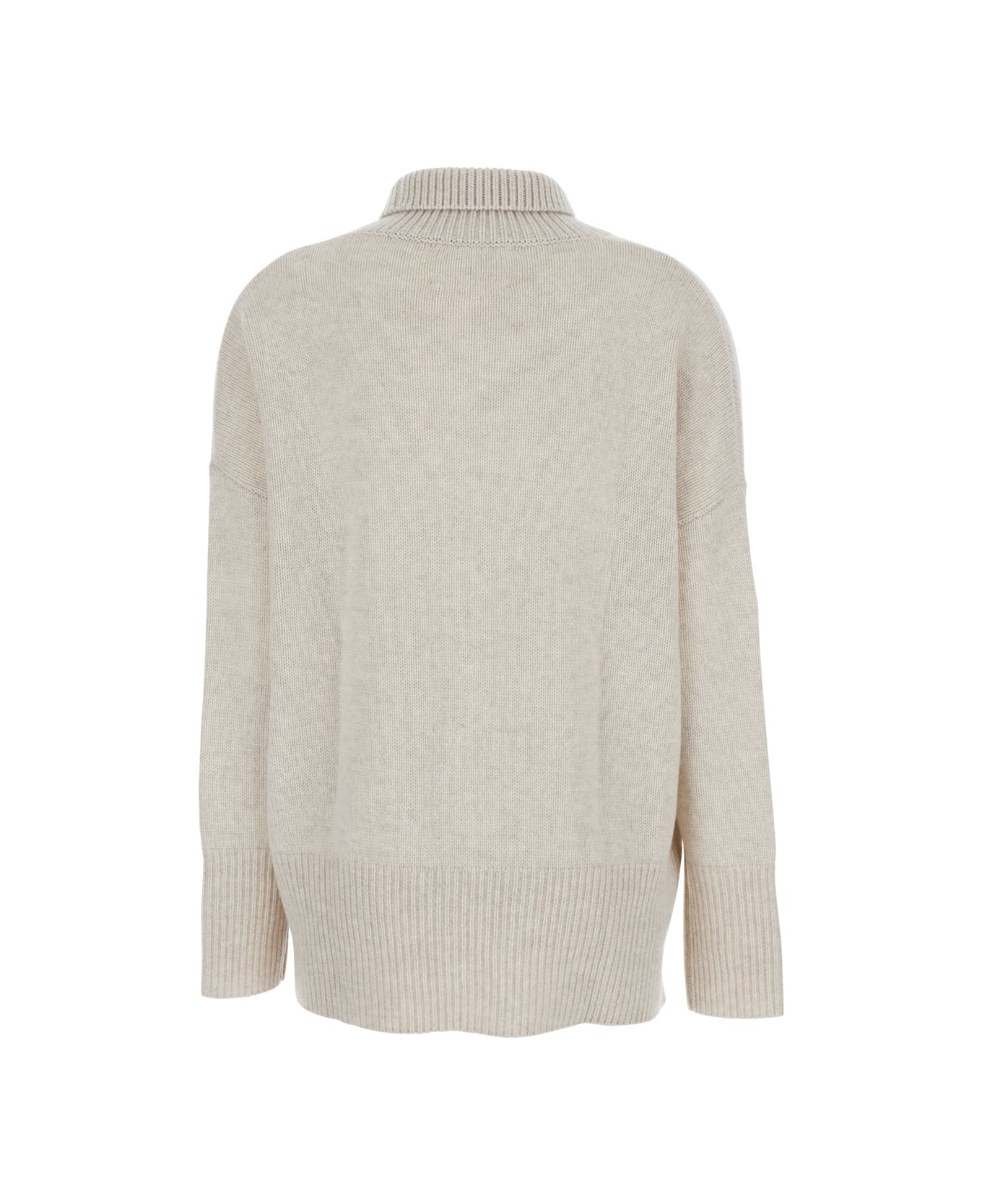 Lisa Yang 
heidi
 White Turtleneck Knit Sweater In Cashmere Woman - White