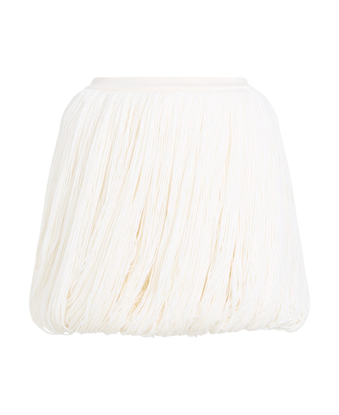 Alaia Alaïa Fringes Skirt - Blanc Casse