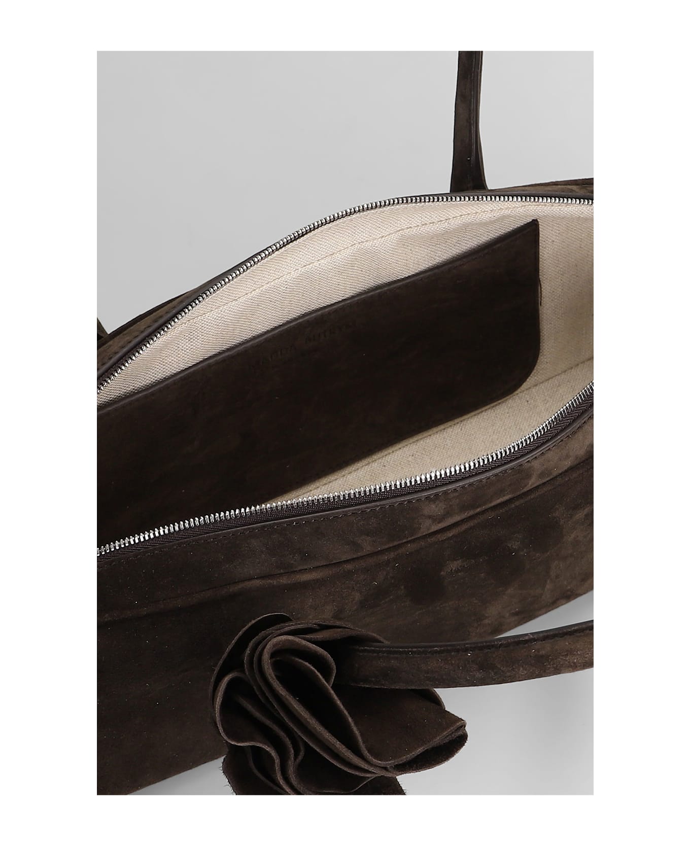 Magda Butrym Brigitte Hand Bag In Brown Suede - brown トートバッグ