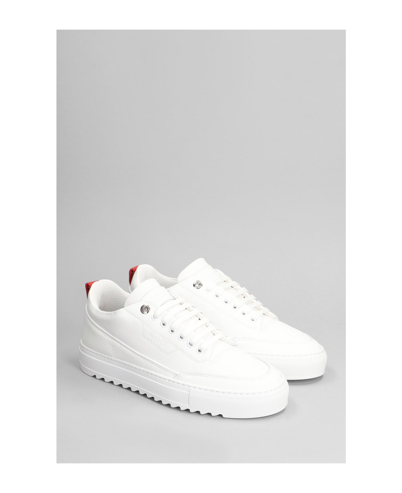 Mason Garments Torino Sneakers In White Leather - white