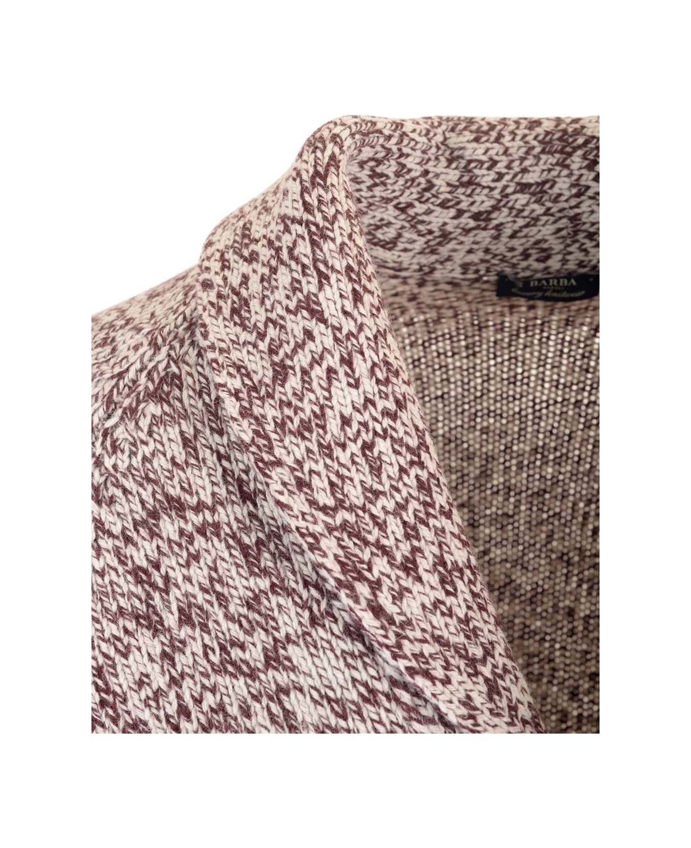 Barba Napoli Cardigan In Pure Virgin Wool - Beige