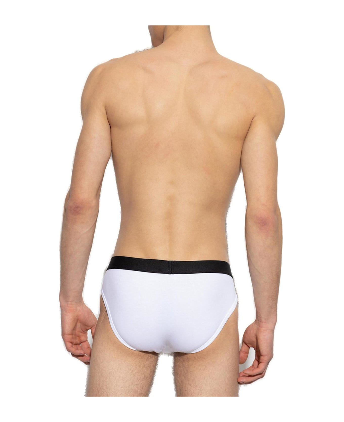 Dsquared2 Logo Waistband Two-pack Briefs - White