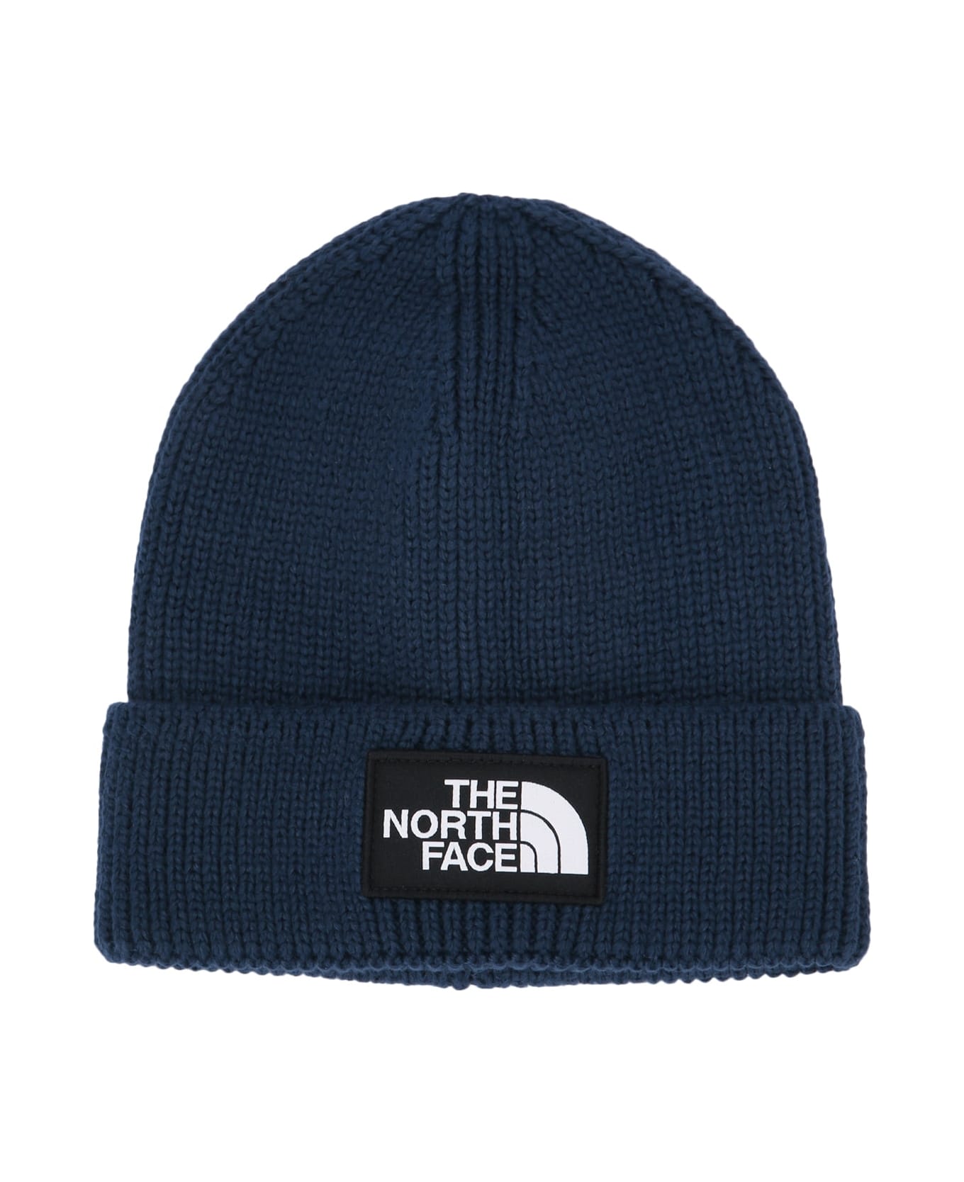 The North Face Tnf Logo Box Cuffed Beanie - SUMMIT NAVY
