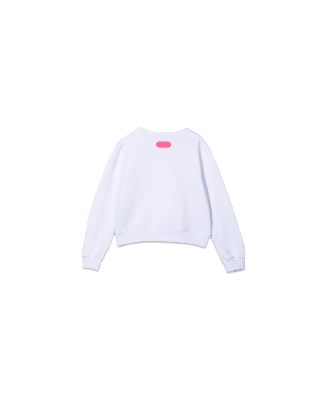 GCDS Sweatshirt Cropped Girl - WHITE ニットウェア＆スウェットシャツ