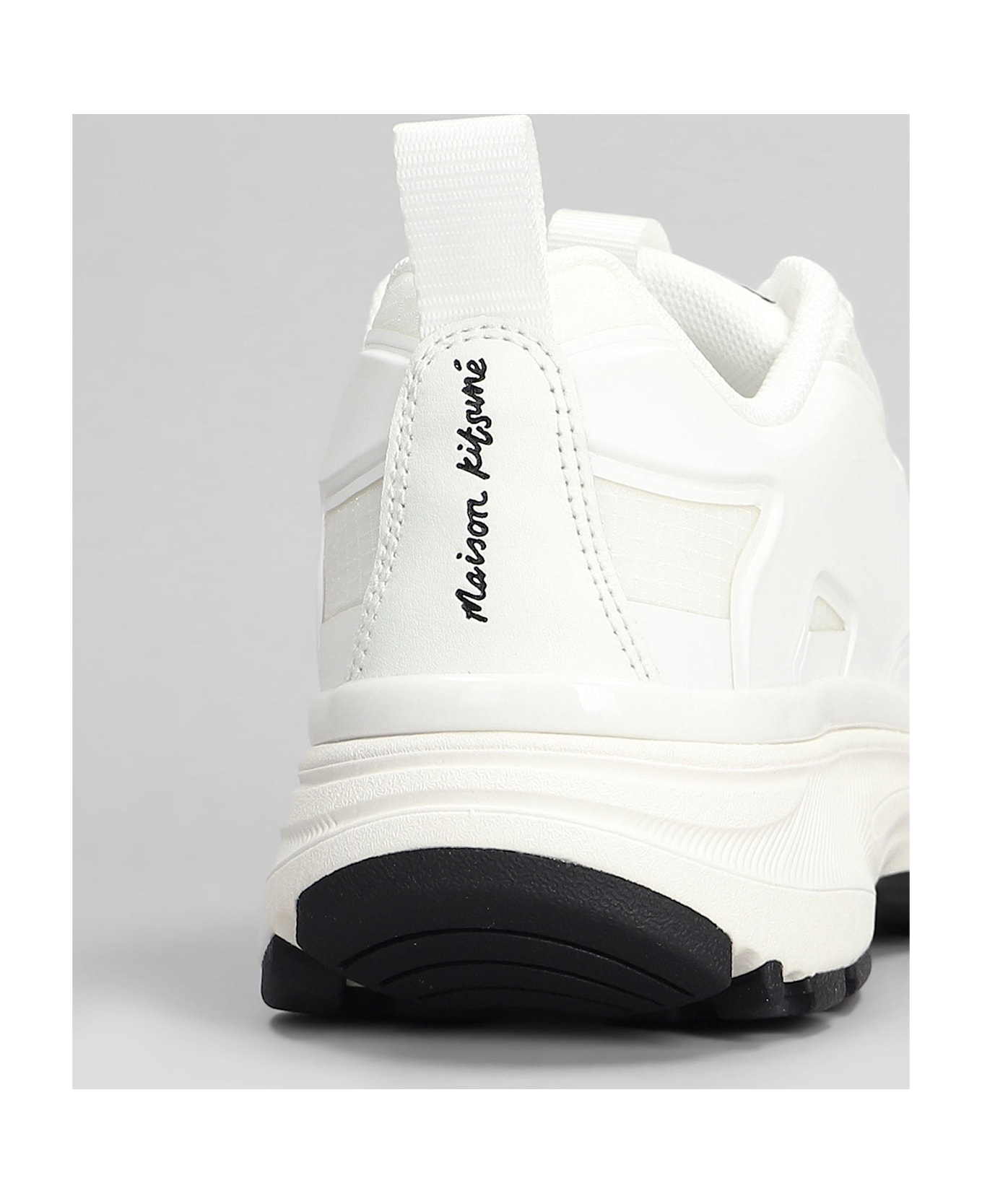 Maison Kitsuné Sora Runners Sneakers In White Polyester - white