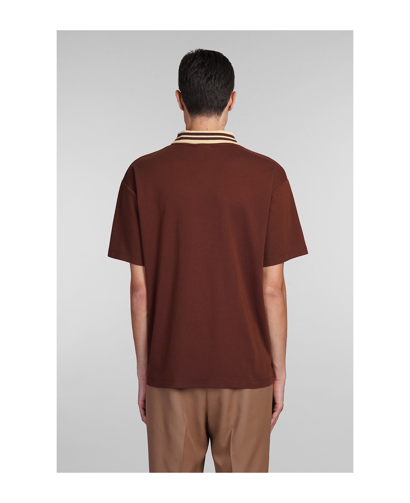 Drôle de Monsieur Polo In Brown Cotton - brown