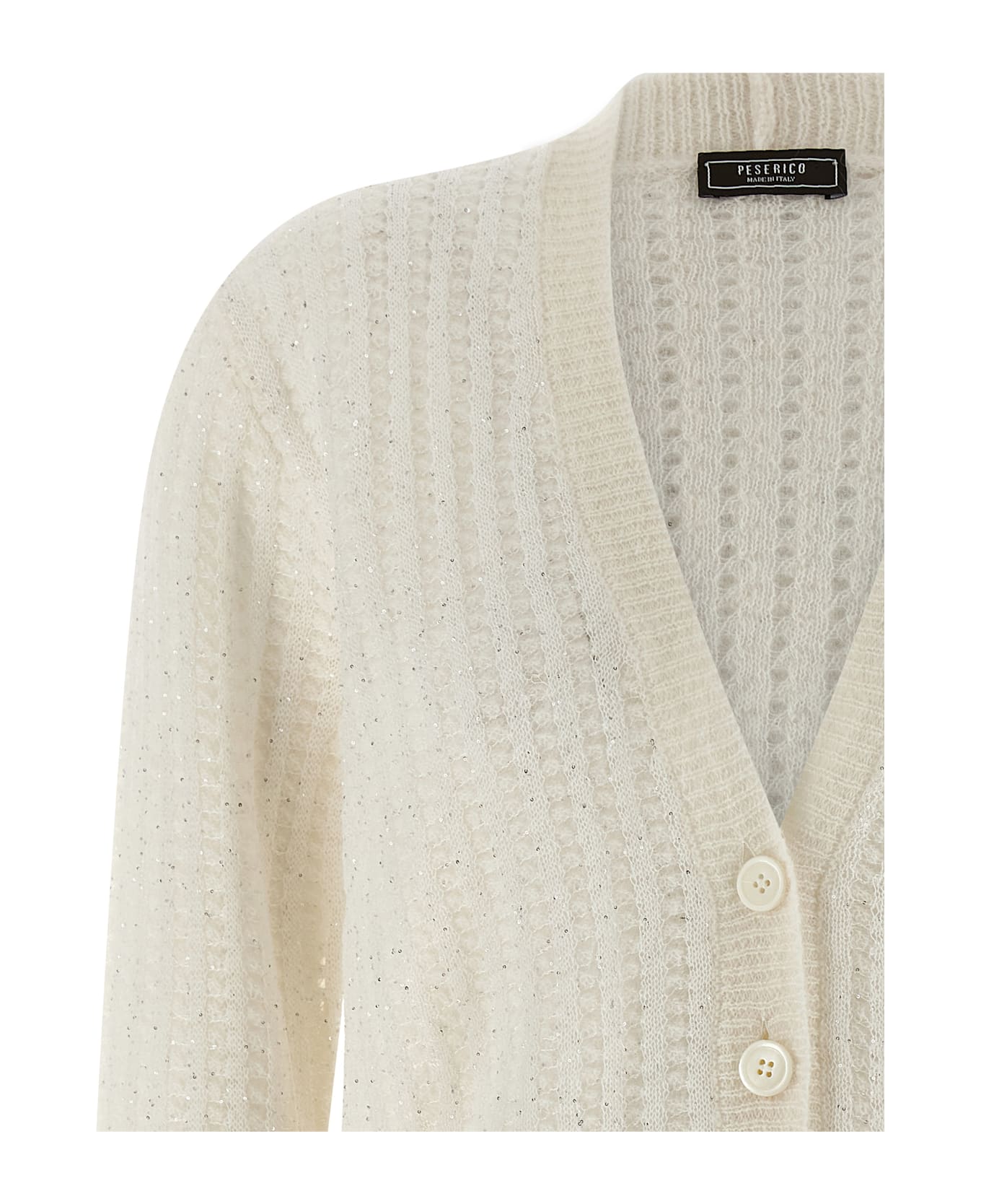Peserico Tricot Cardigan - BIANCO NATURALE