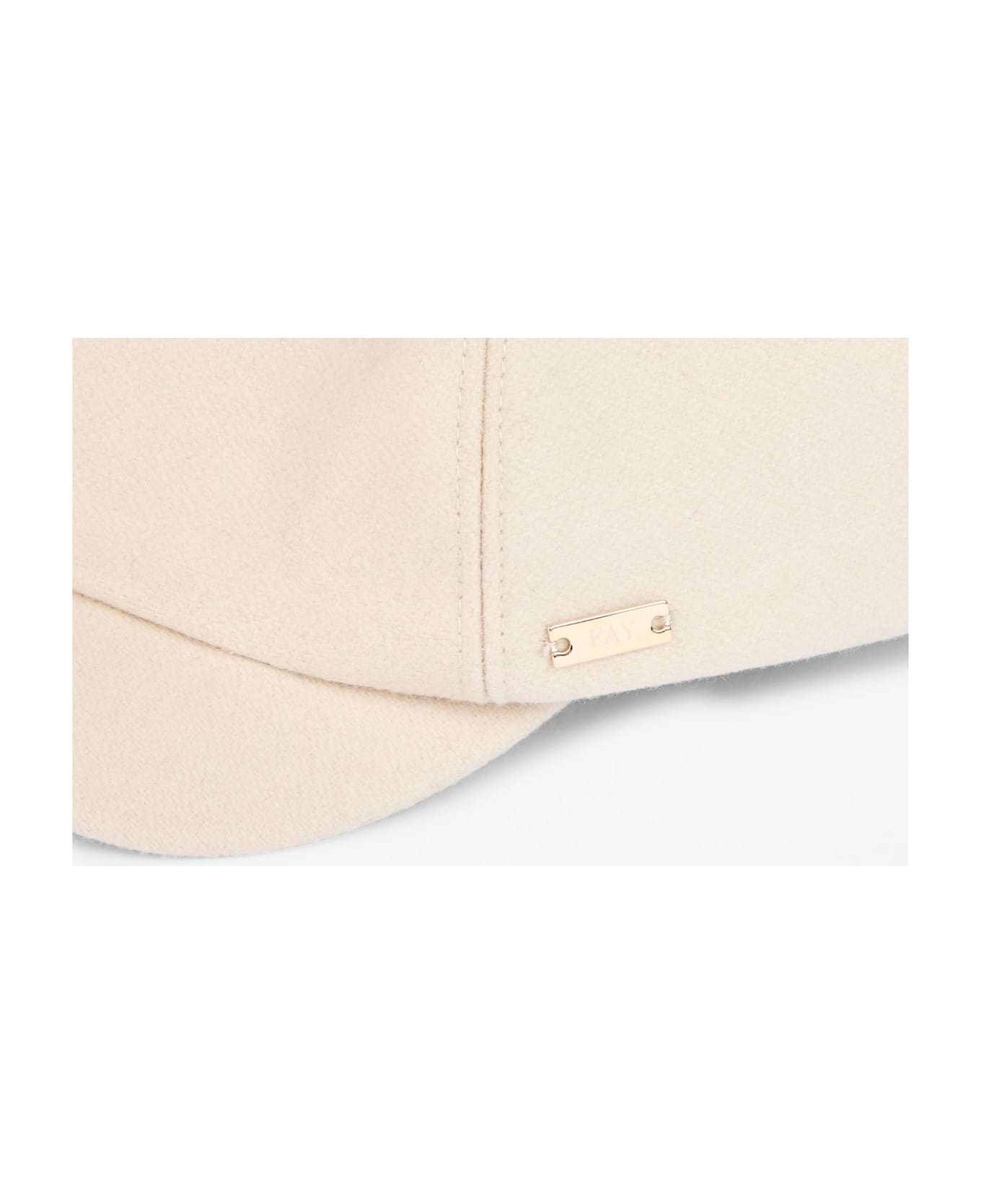 Fay Beret In Wool Blend Fabric - Beige 帽子