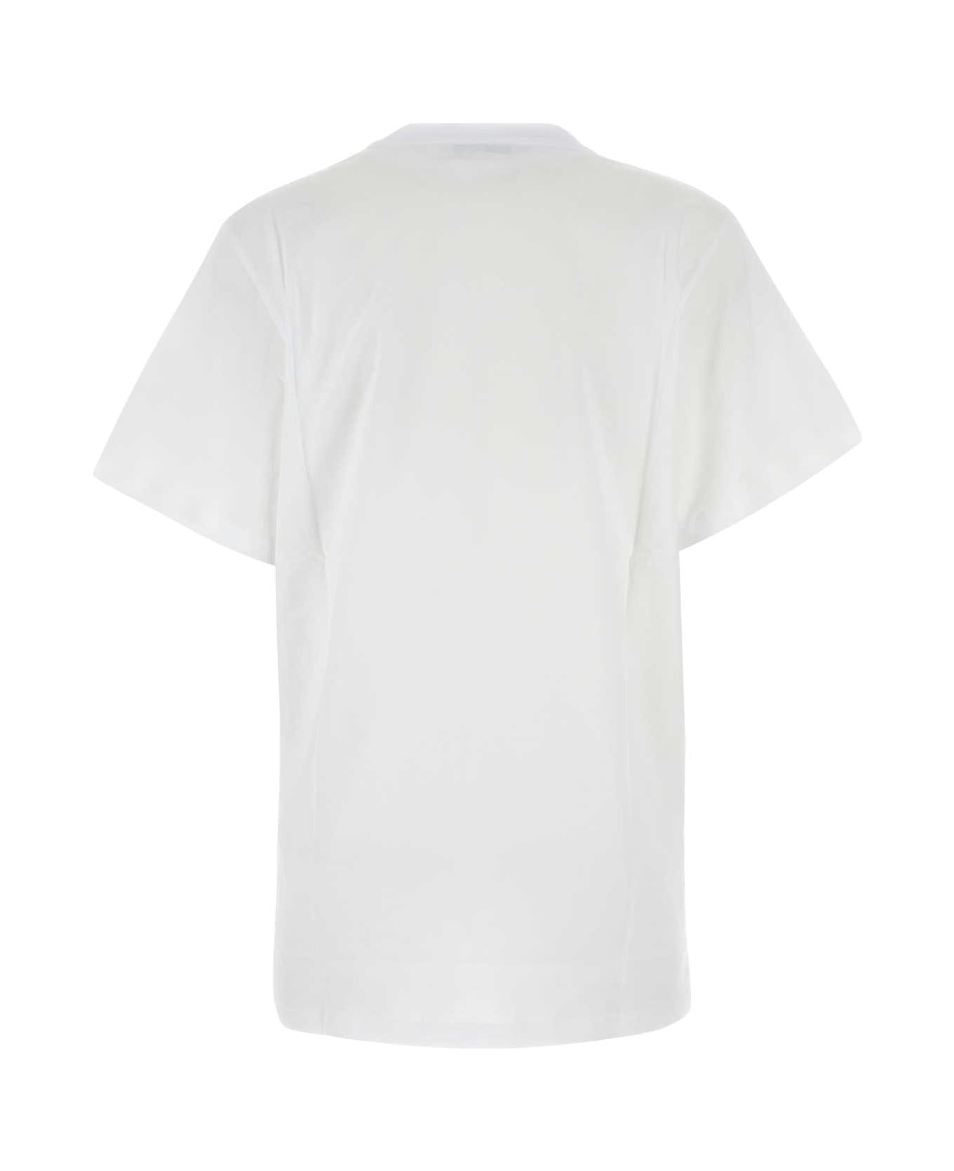 Max Mara White Cotton Mango T-shirt - BIANCO OTTICO