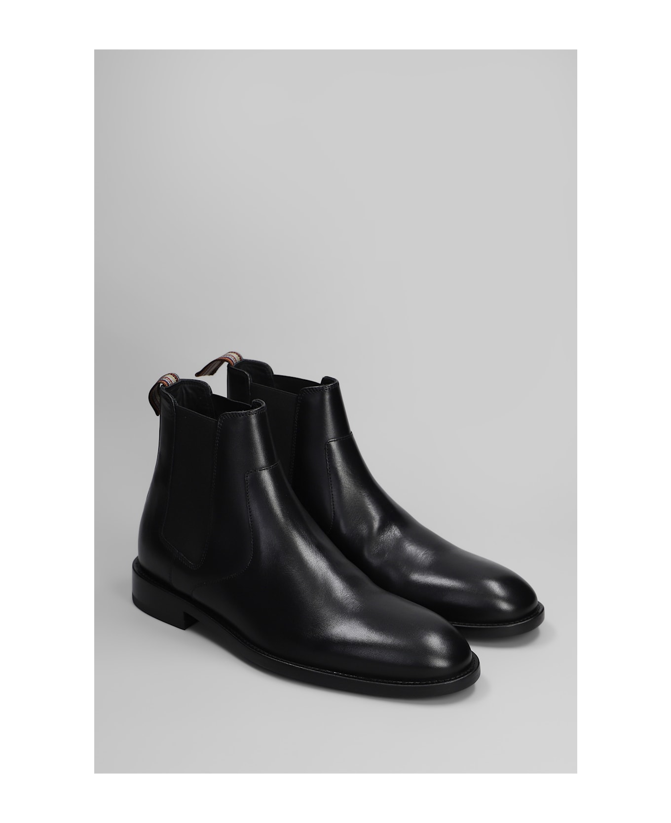 Paul Smith Lawson Ankle Boots In Black Leather - black