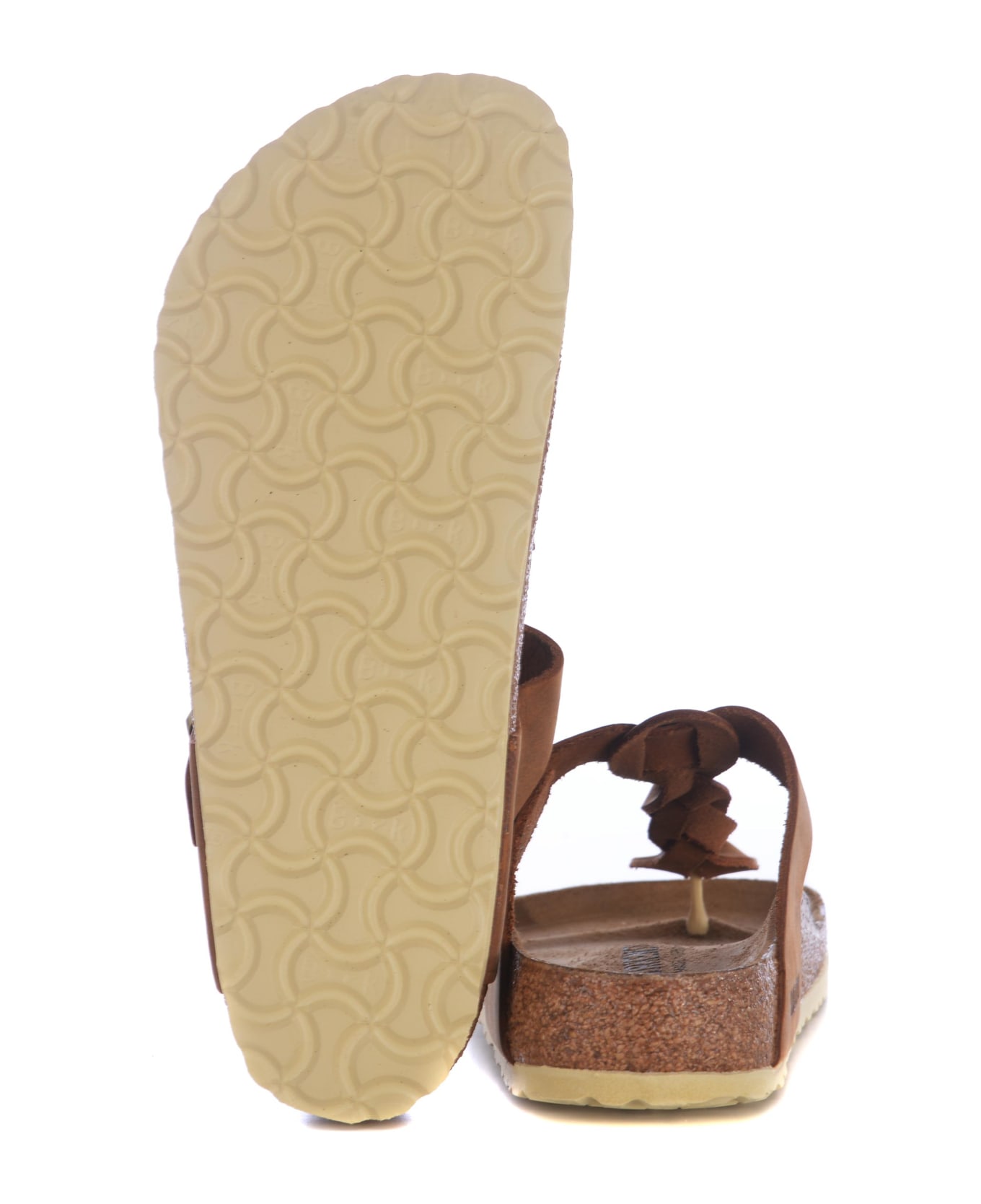 Birkenstock Flip Flops Birkenstock "gizeh" In Leather - Cognac