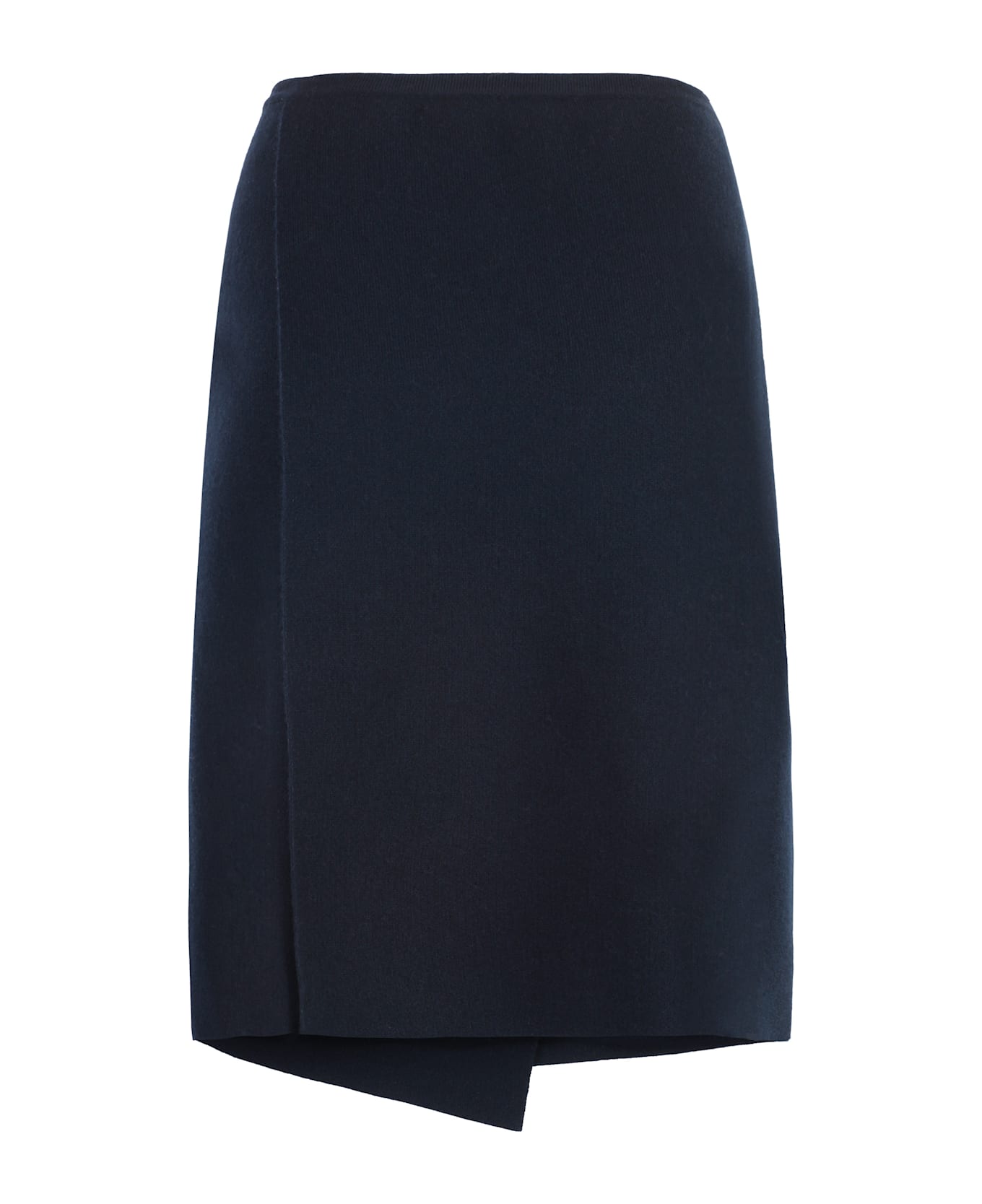 Malo Cashmere Wrap Skirt - blue