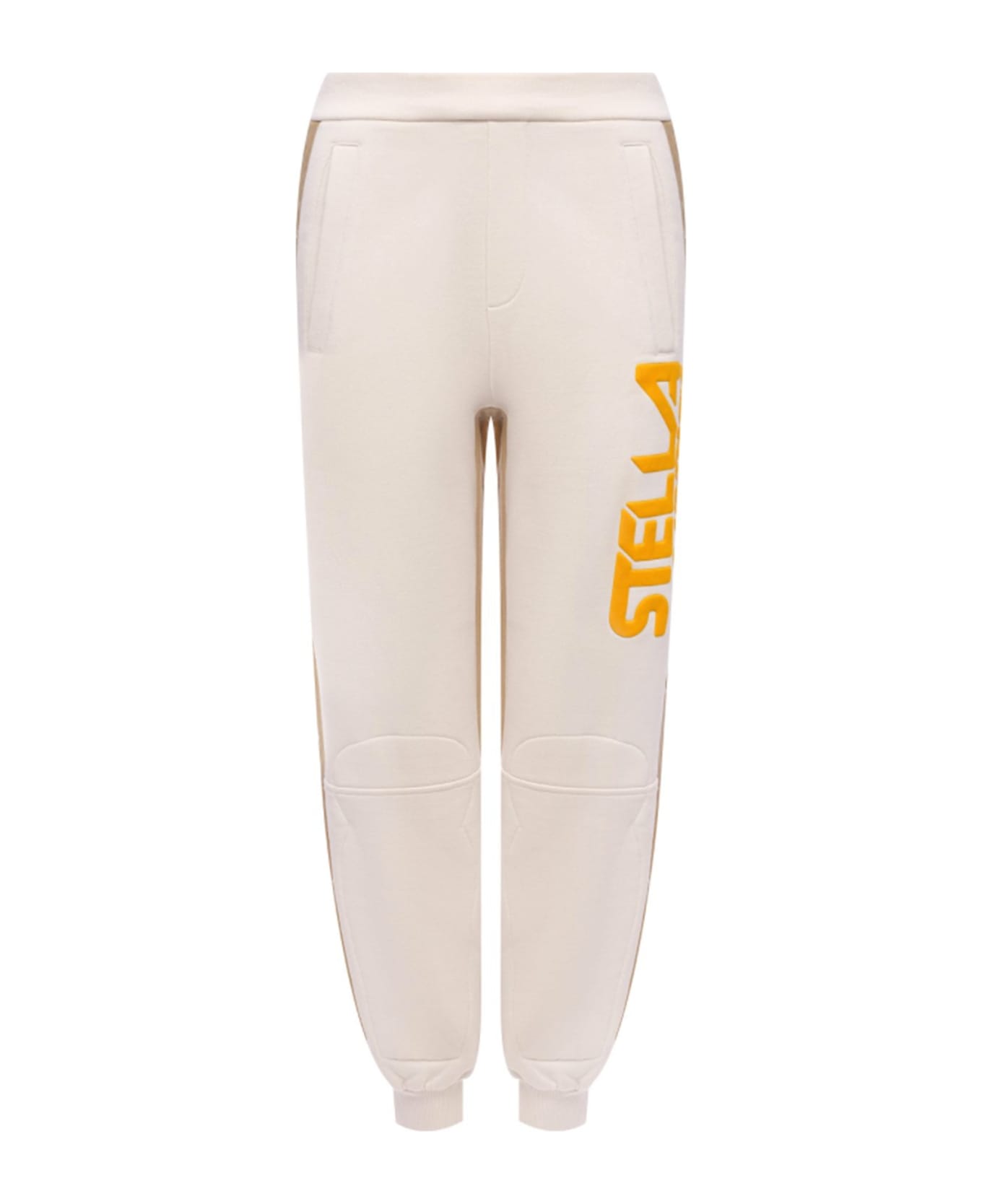 Stella McCartney Logo Cotton Pants - Beige スウェットパンツ
