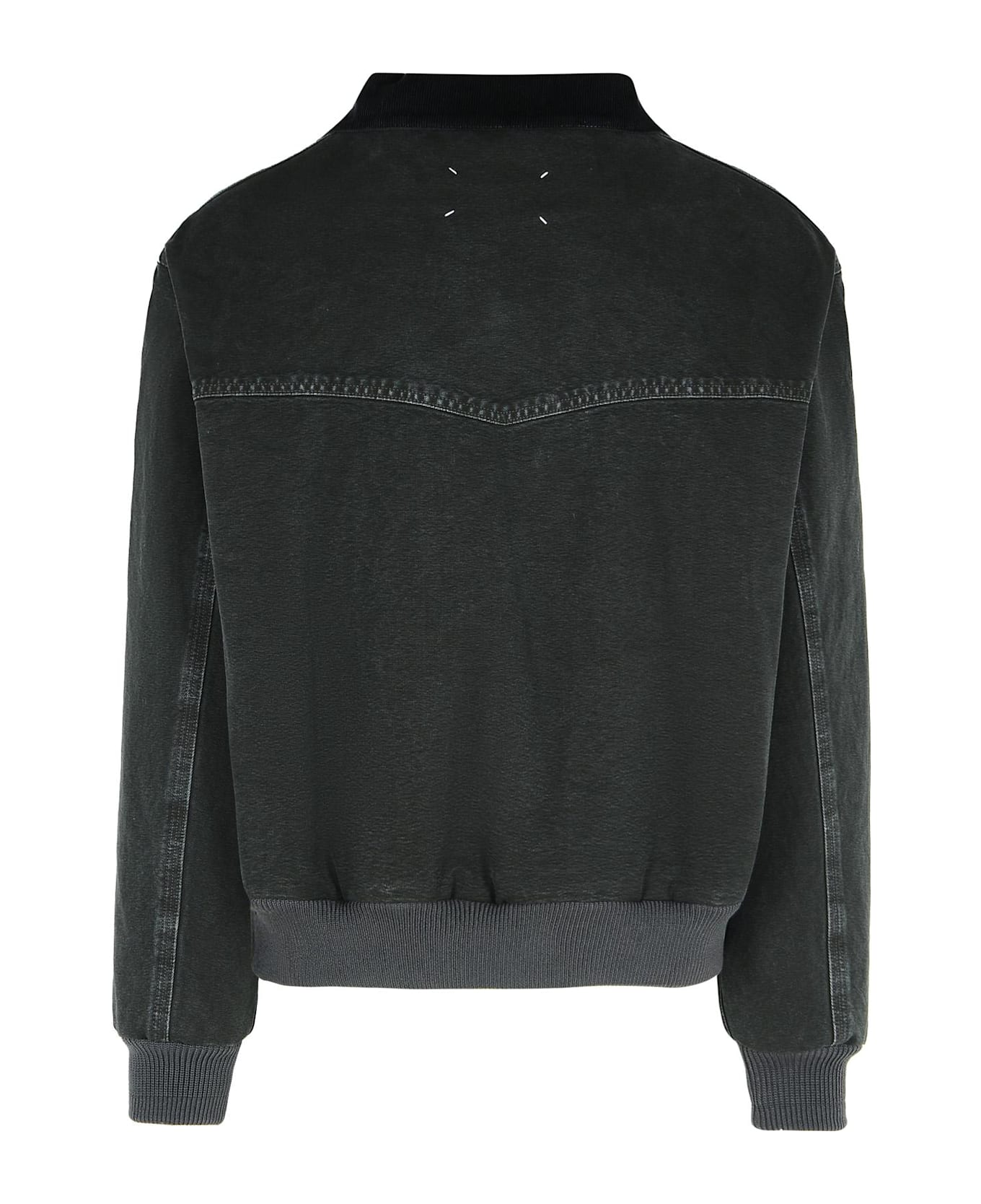 Maison Margiela Black Cotton Jacket - Washed black