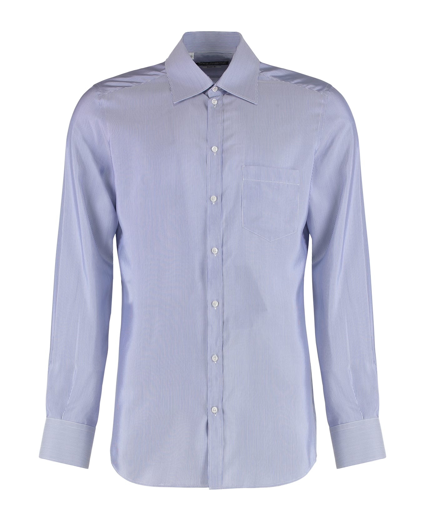 Dolce 
Gabbana Striped Silk Shirt - Light Blue