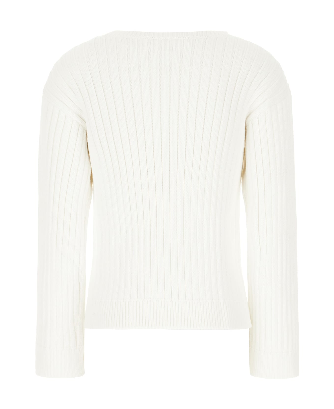 Marni White Cotton Blend Sweater - LILY WHITE