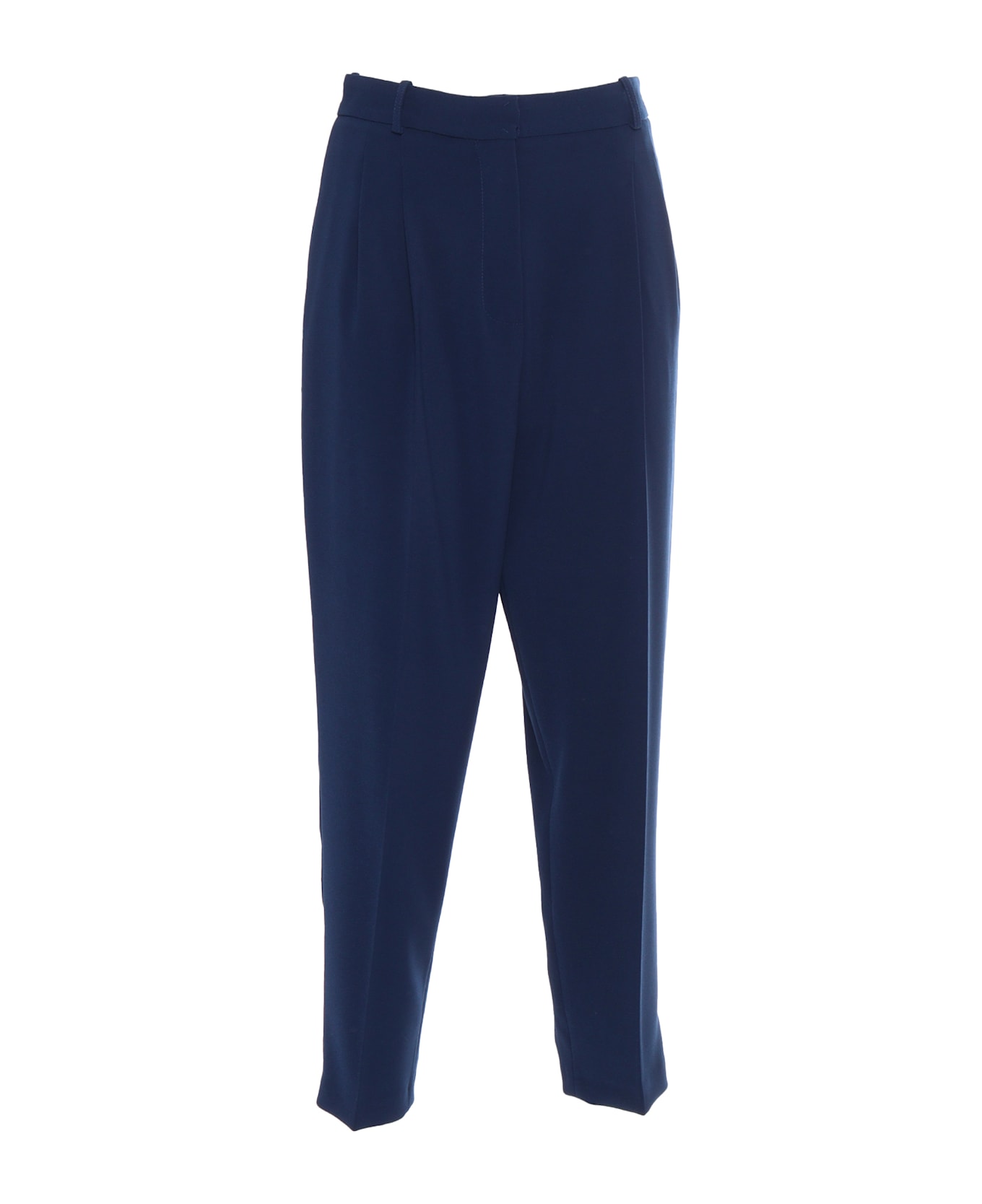 Elisabetta Franchi Logo Decoration Crêpe Suit - BLUE