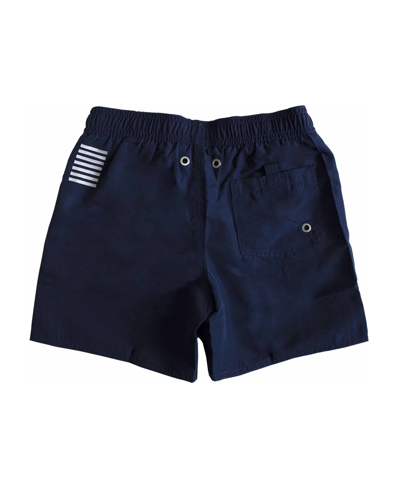 Emporio Armani Logo Print Shorts - Blue