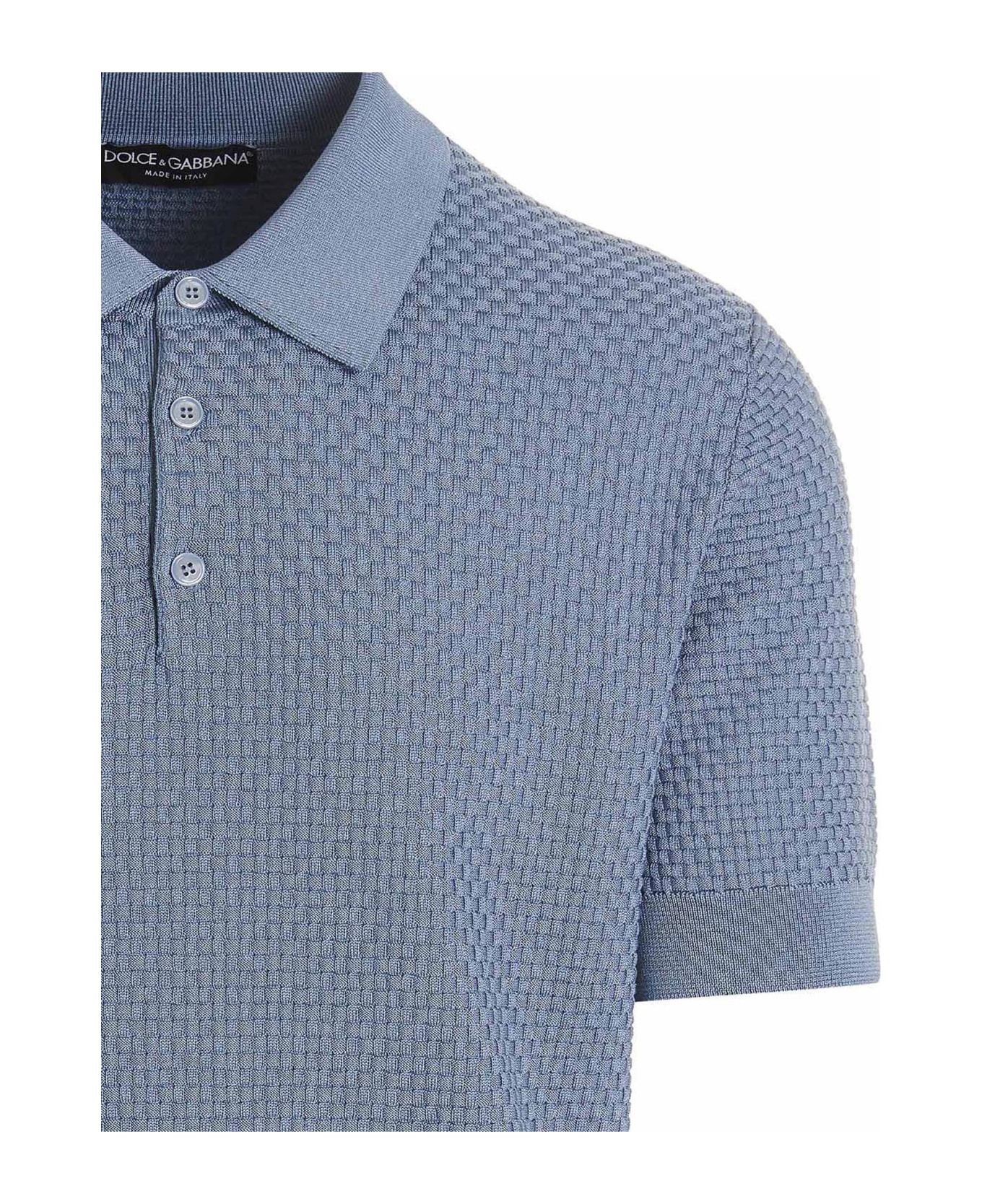 Dolce & Gabbana Regular Fit Polo Shirt - Light Blue ポロシャツ