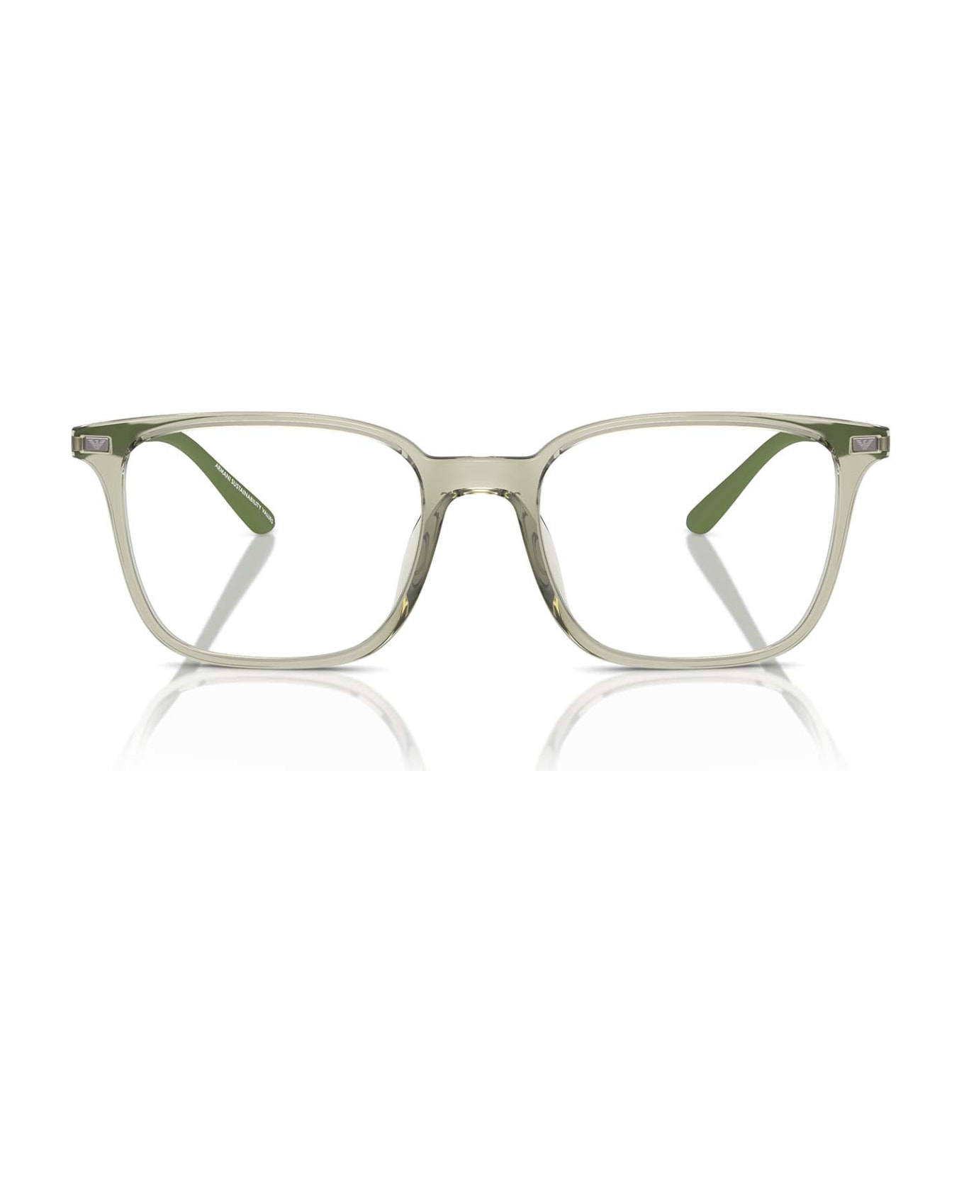 Emporio Armani Ea3242u Shiny Transparent Green Glasses - Shiny Transparent Green アイウェア