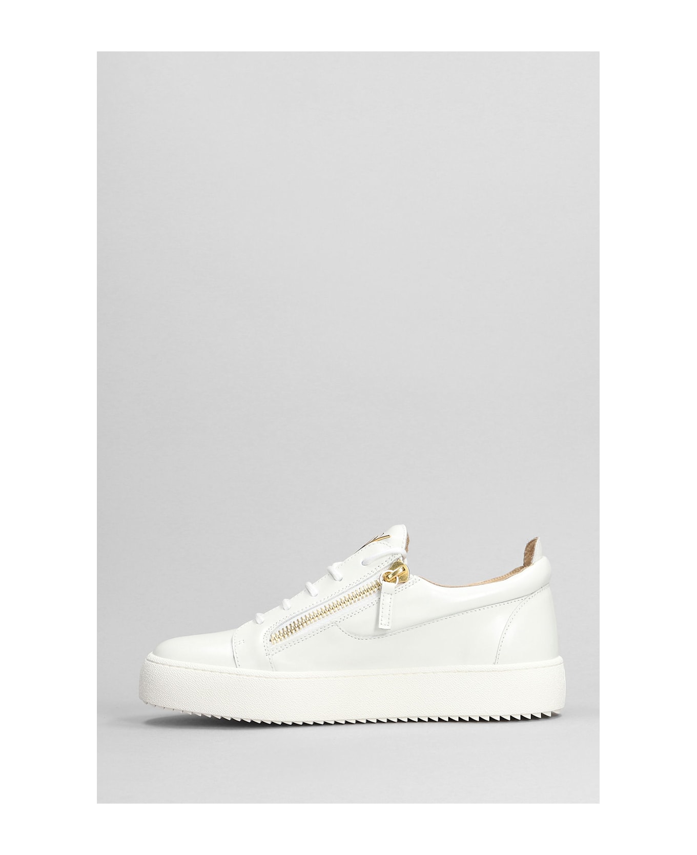 Giuseppe Zanotti Frankie Sneakers In White Patent Leather - white