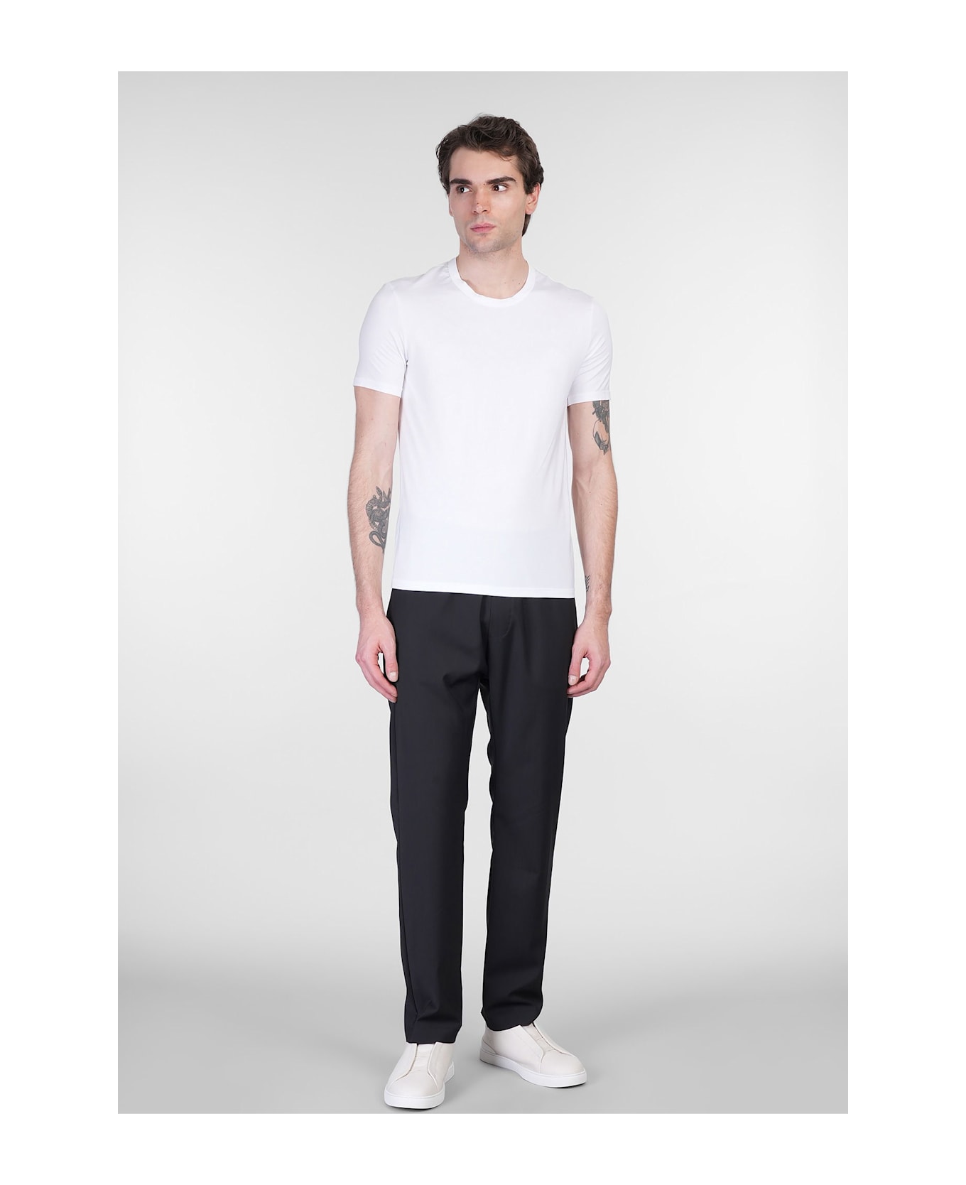 Zegna Lingerie In White Wool And Polyester - white