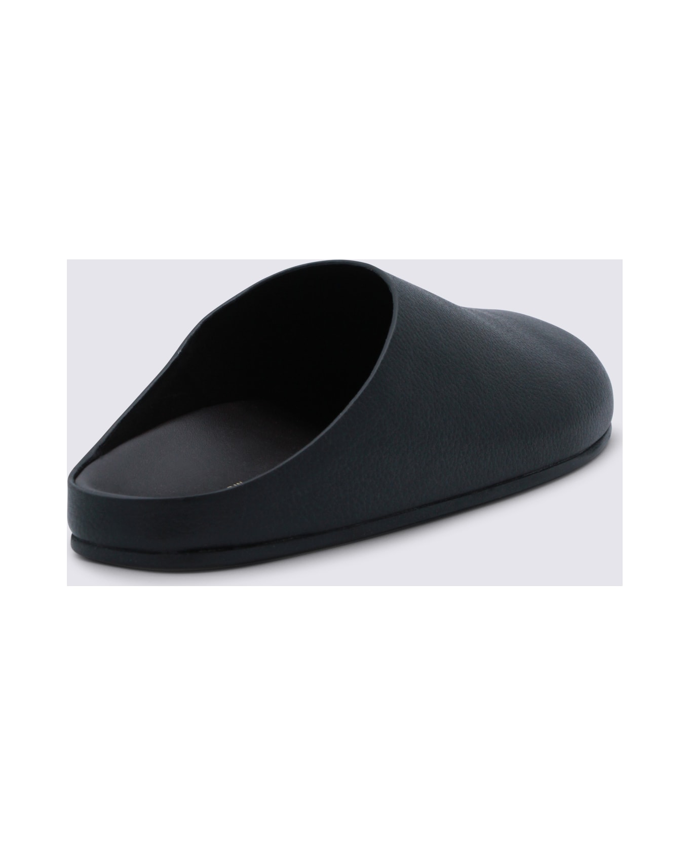 The Row Black Leather Flats - Black