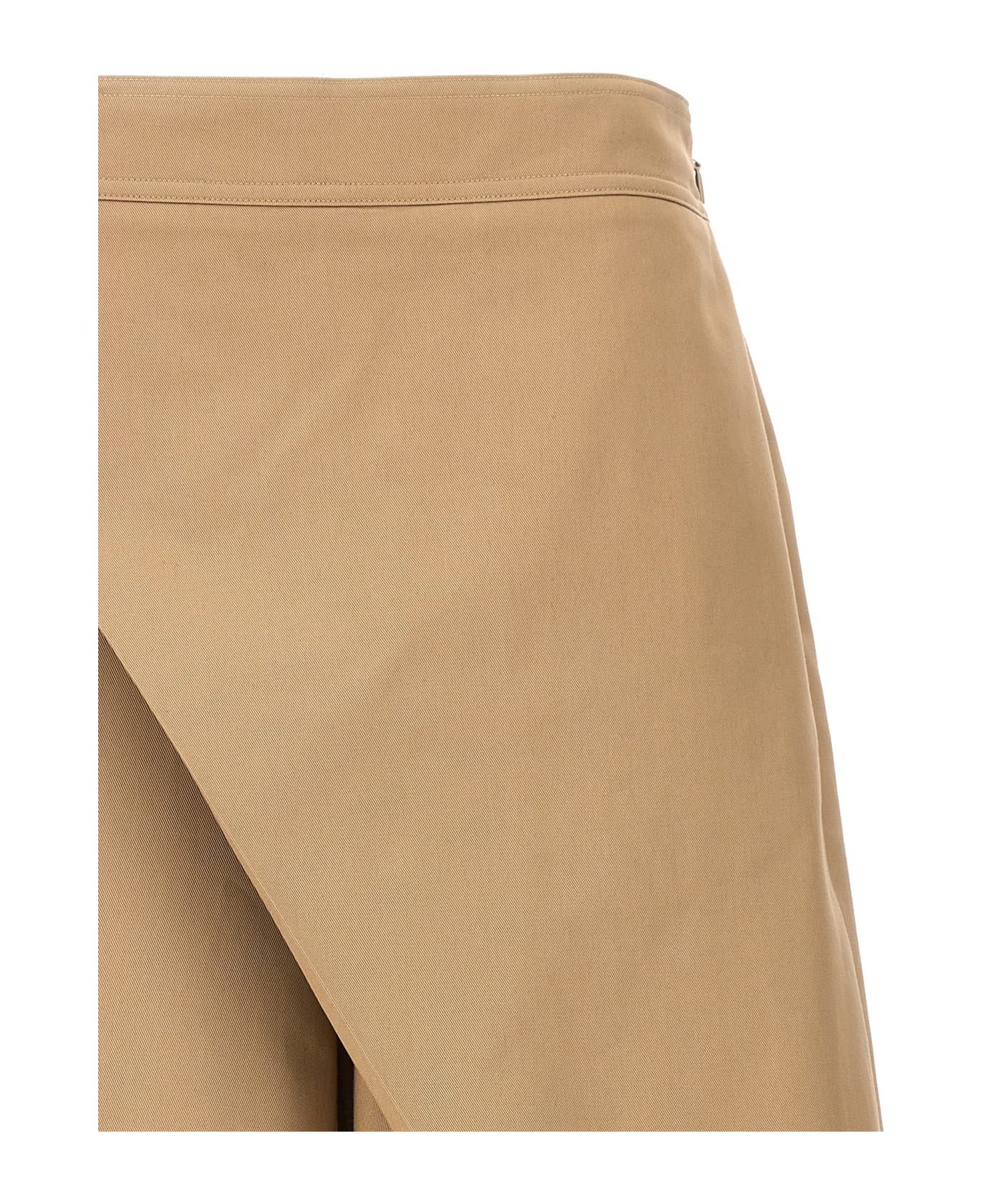 Loewe Turned-up Crop Trousers - Beige