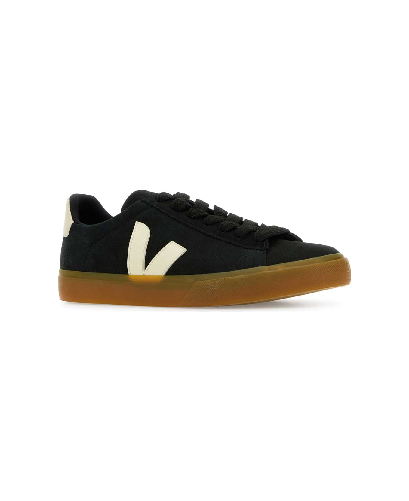 Veja Black Suede Campo Sneakers - BLACKPIERRE