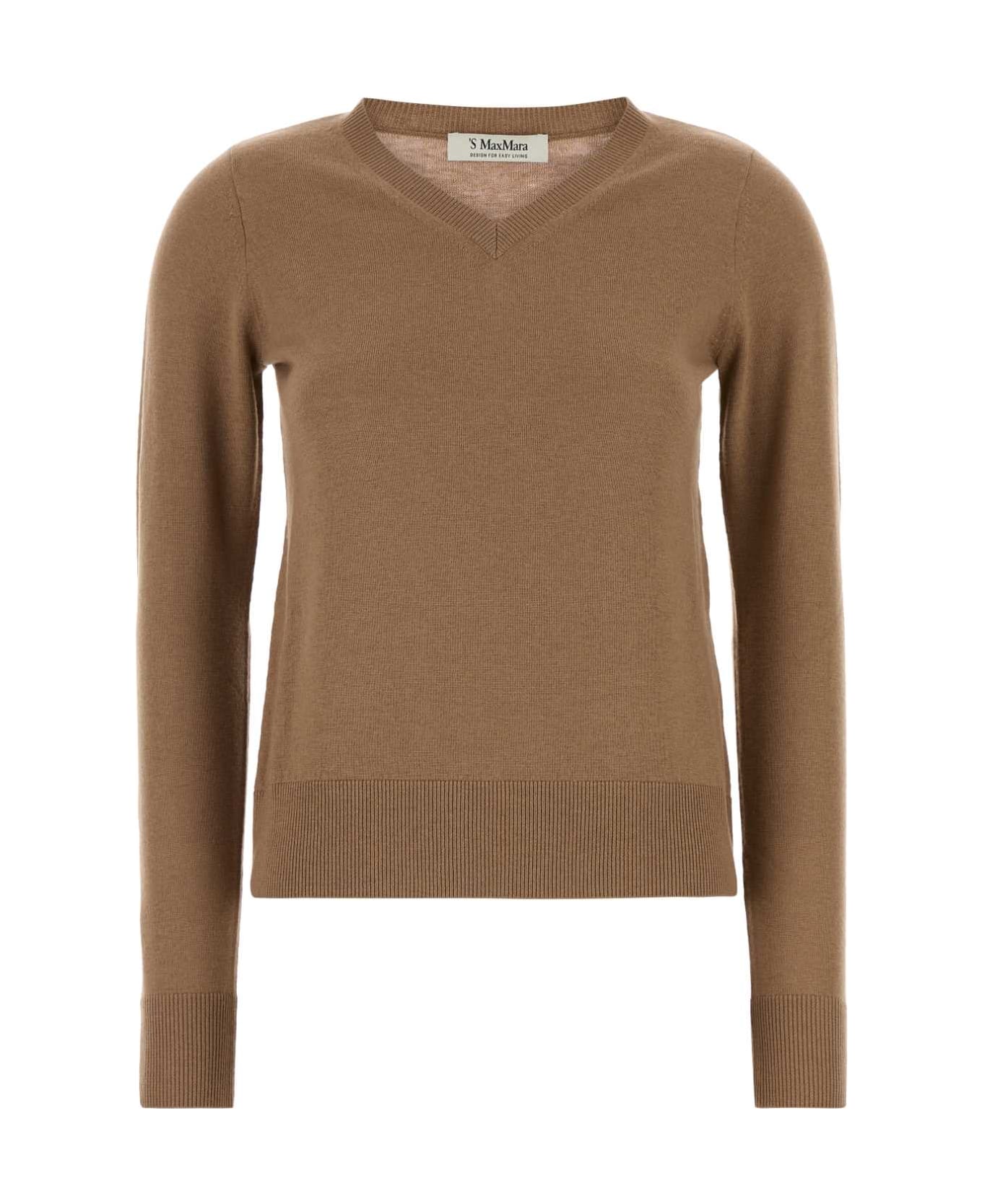 
S Max Mara Biscuit Wool Idoneo Sweater - CAMMELLO