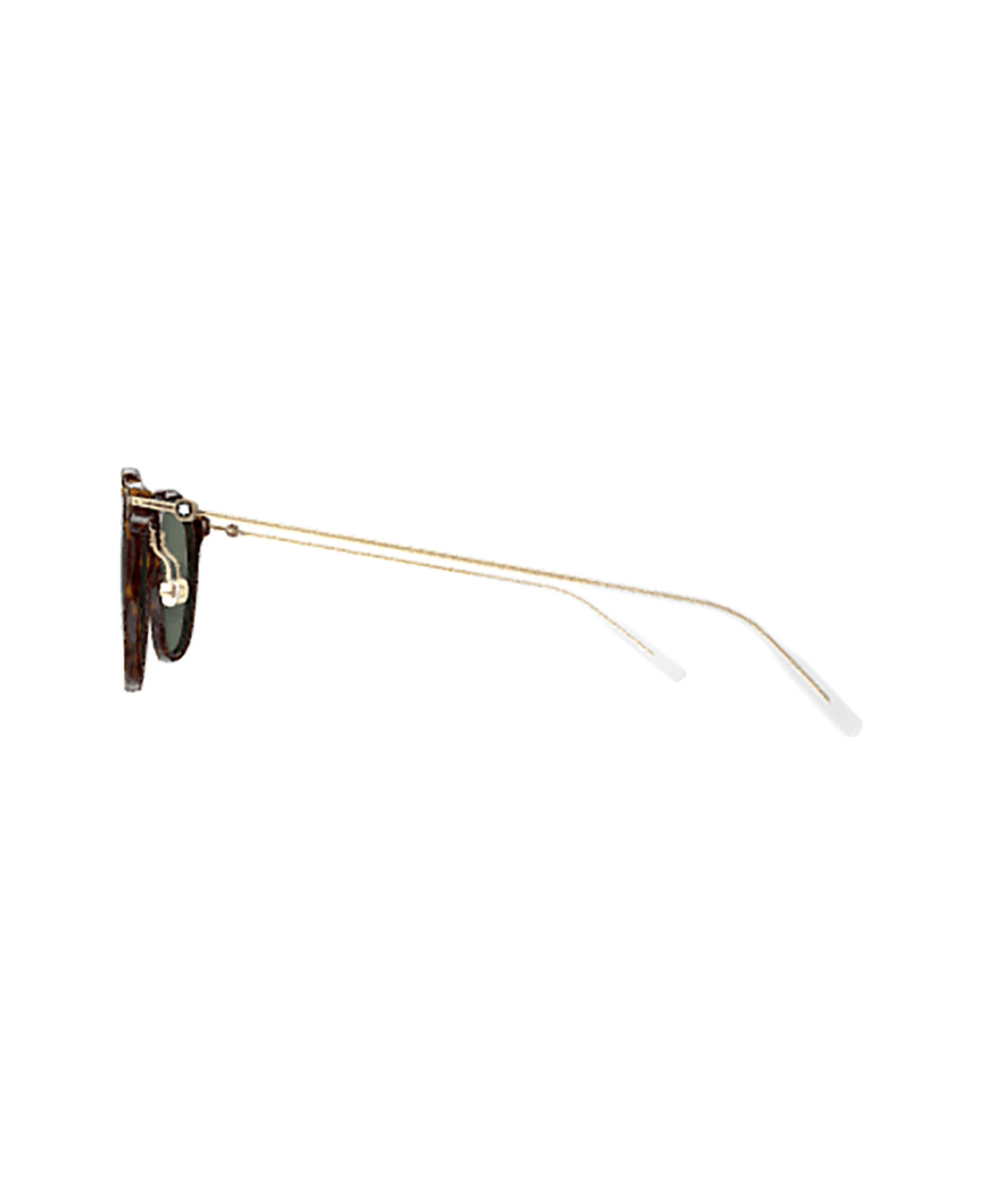 Montblanc MB0098S Sunglasses - Havana Gold Green