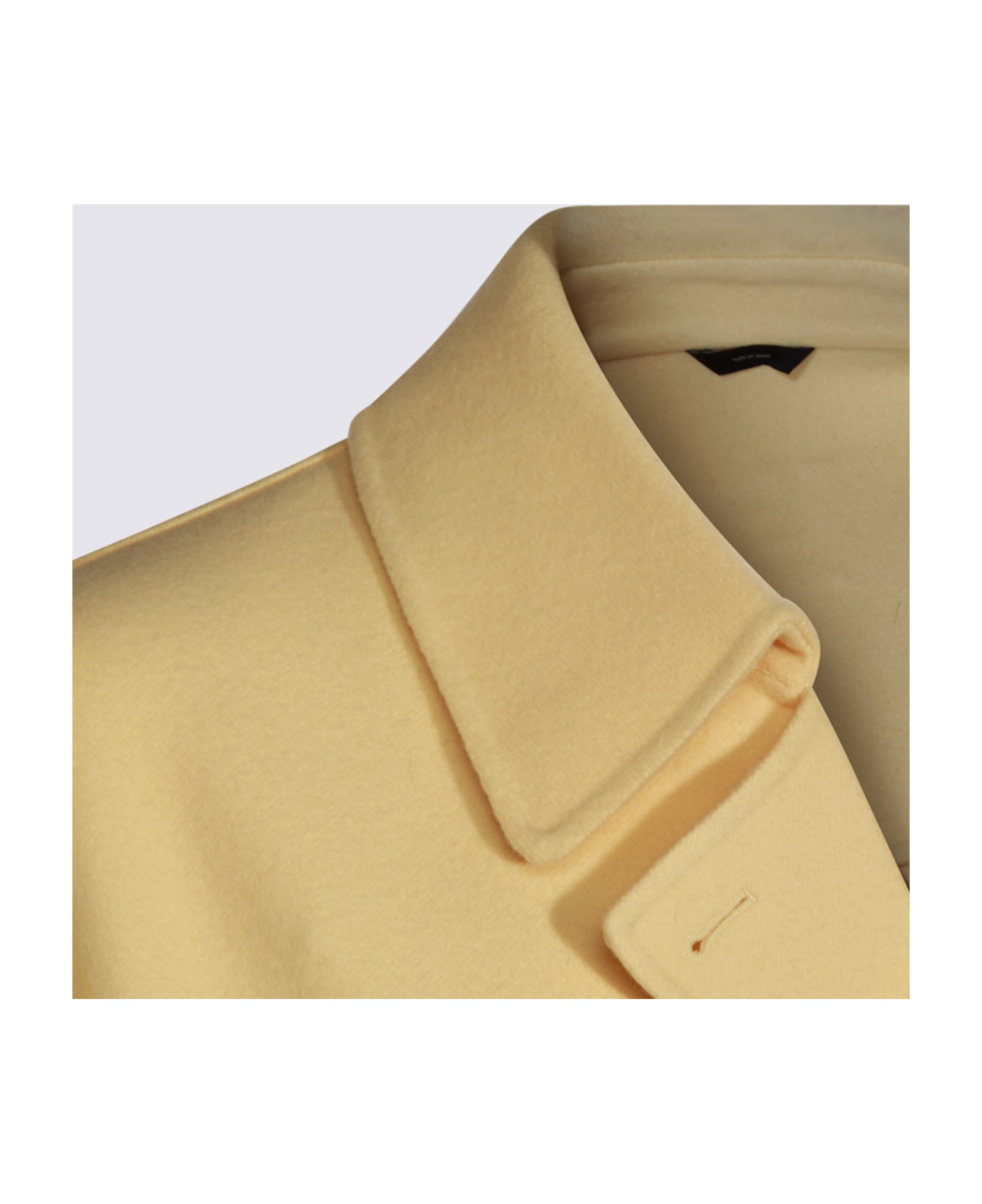 Fendi Yellow Wool Coat - Yellow