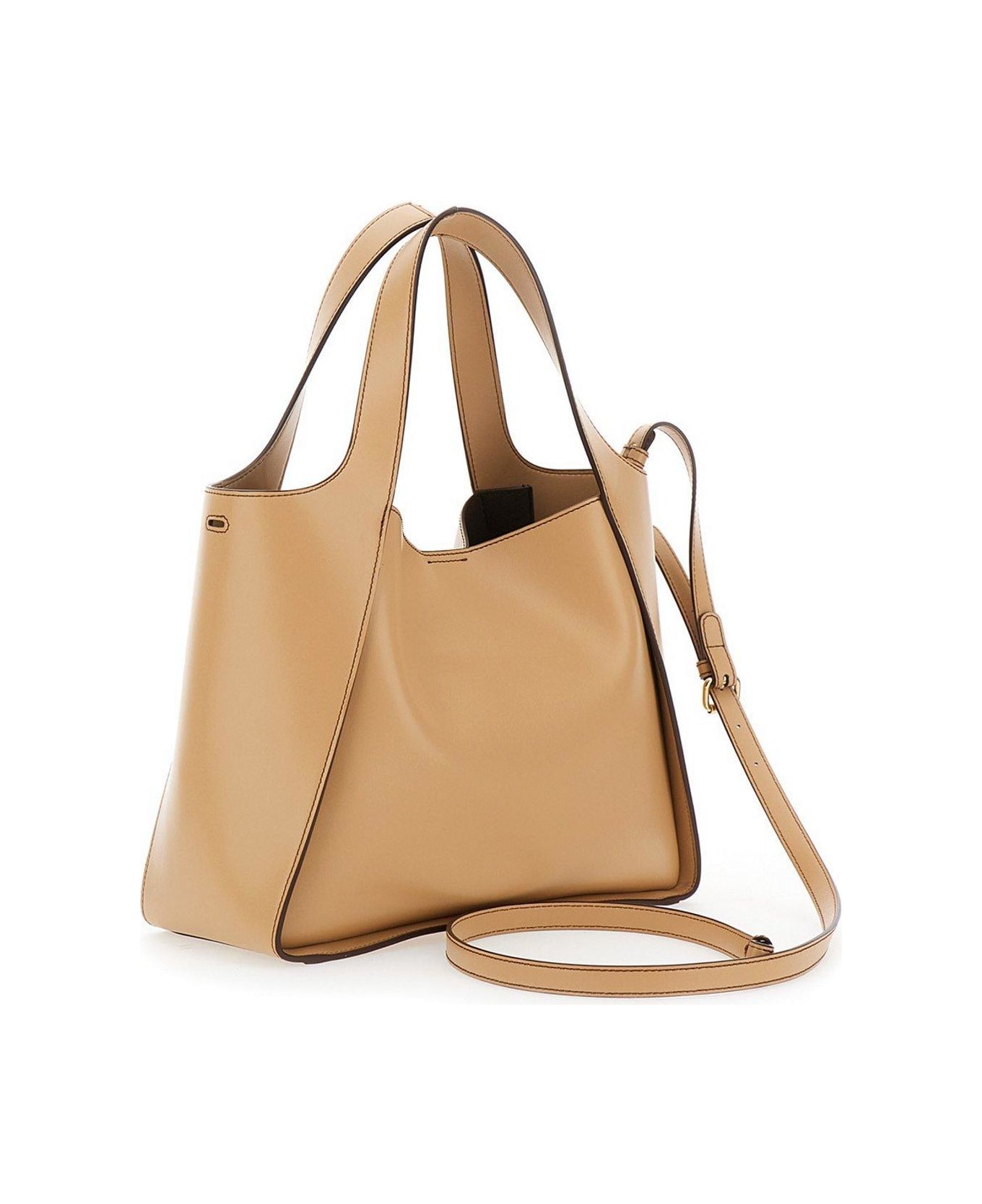 Stella McCartney Stella Logo Top Handle Bag - FAWN