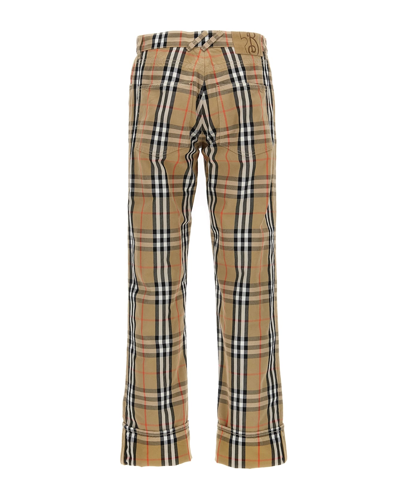 Burberry Check Pants - Beige