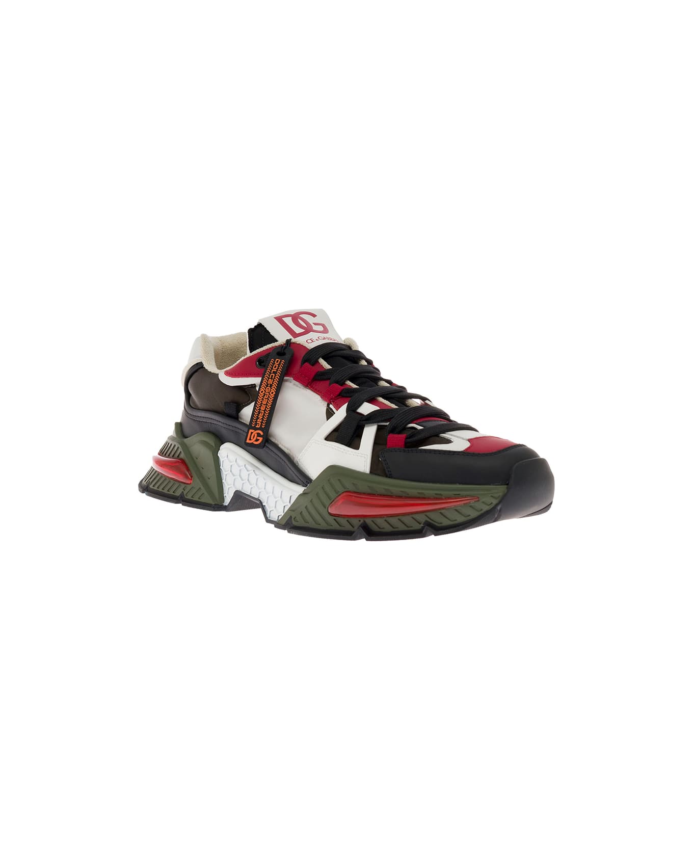 Dolce & Gabbana Dolce & Gaacbbana Man's Airmaster Multicolor Mix Of Materials Sneakers - Multicolor