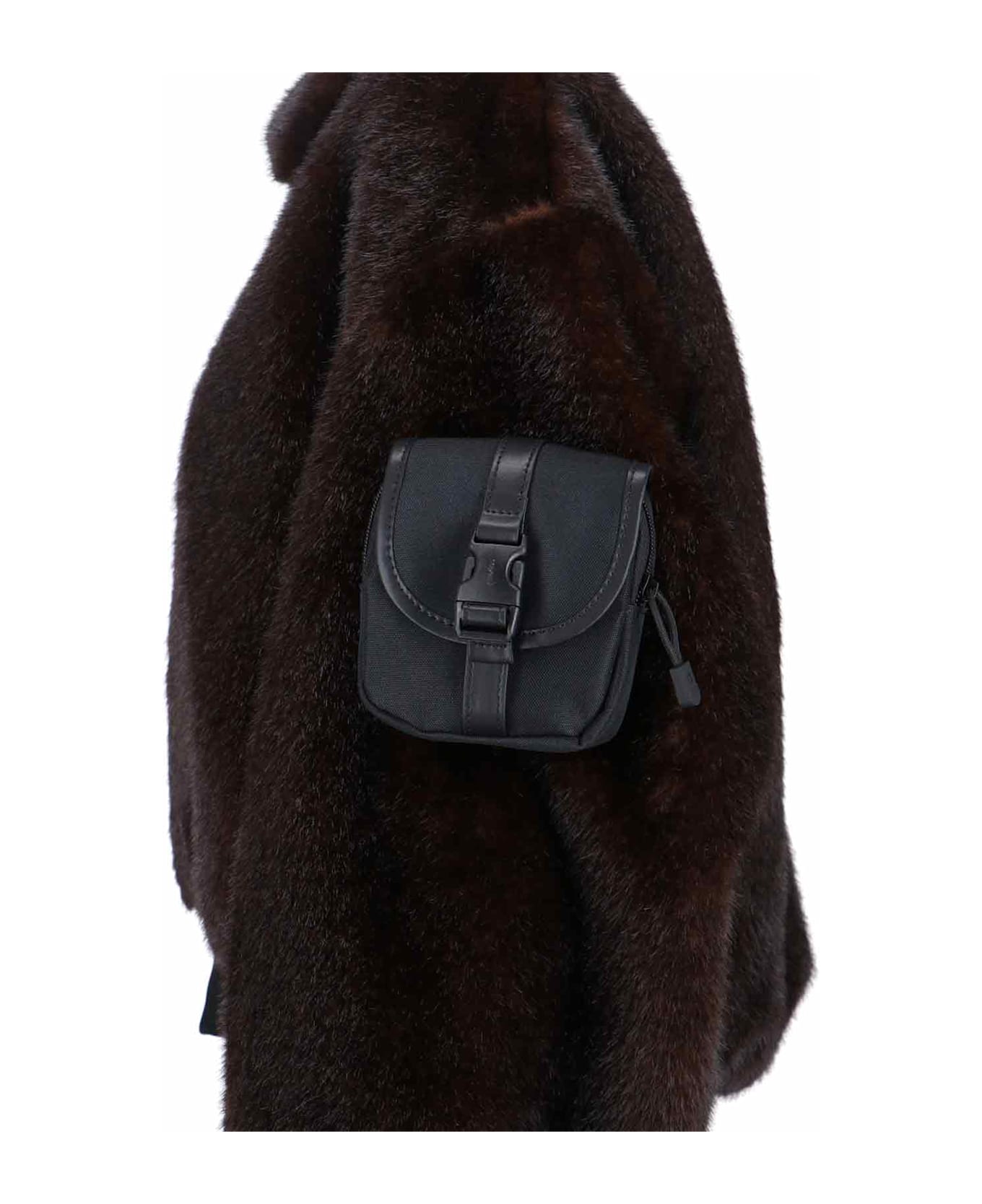 Coperni Faux Fur Bomber Jacket - Brown